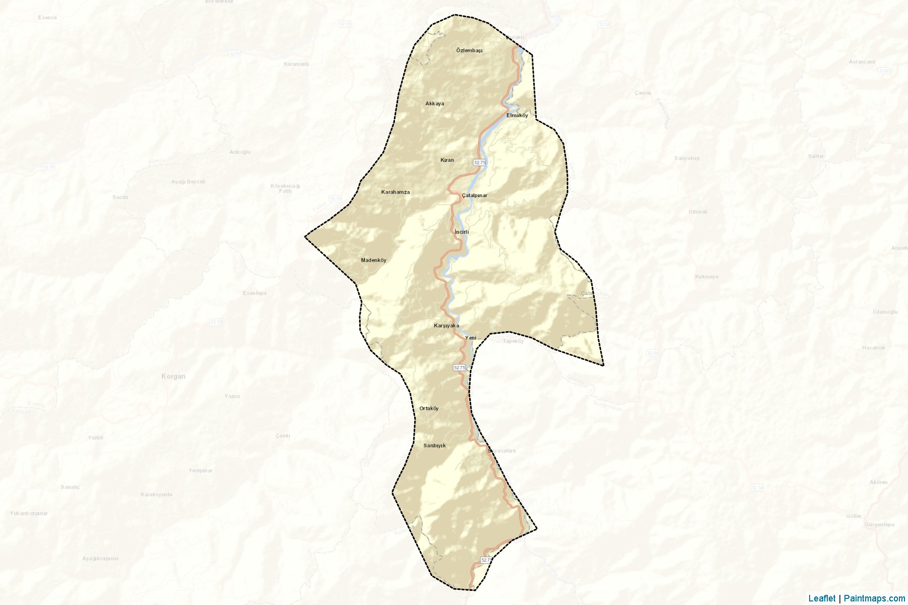 Çatalpınar (Ordu) Map Cropping Samples-2