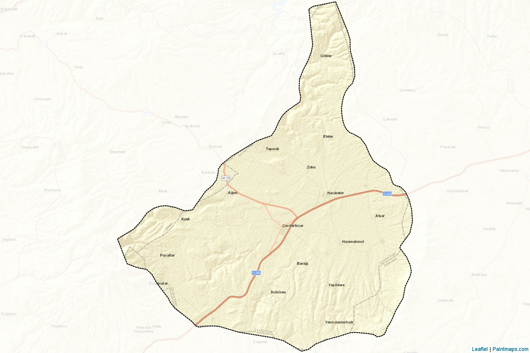 Muestras de recorte de mapas Çavdarhisar (Kutahya)-2