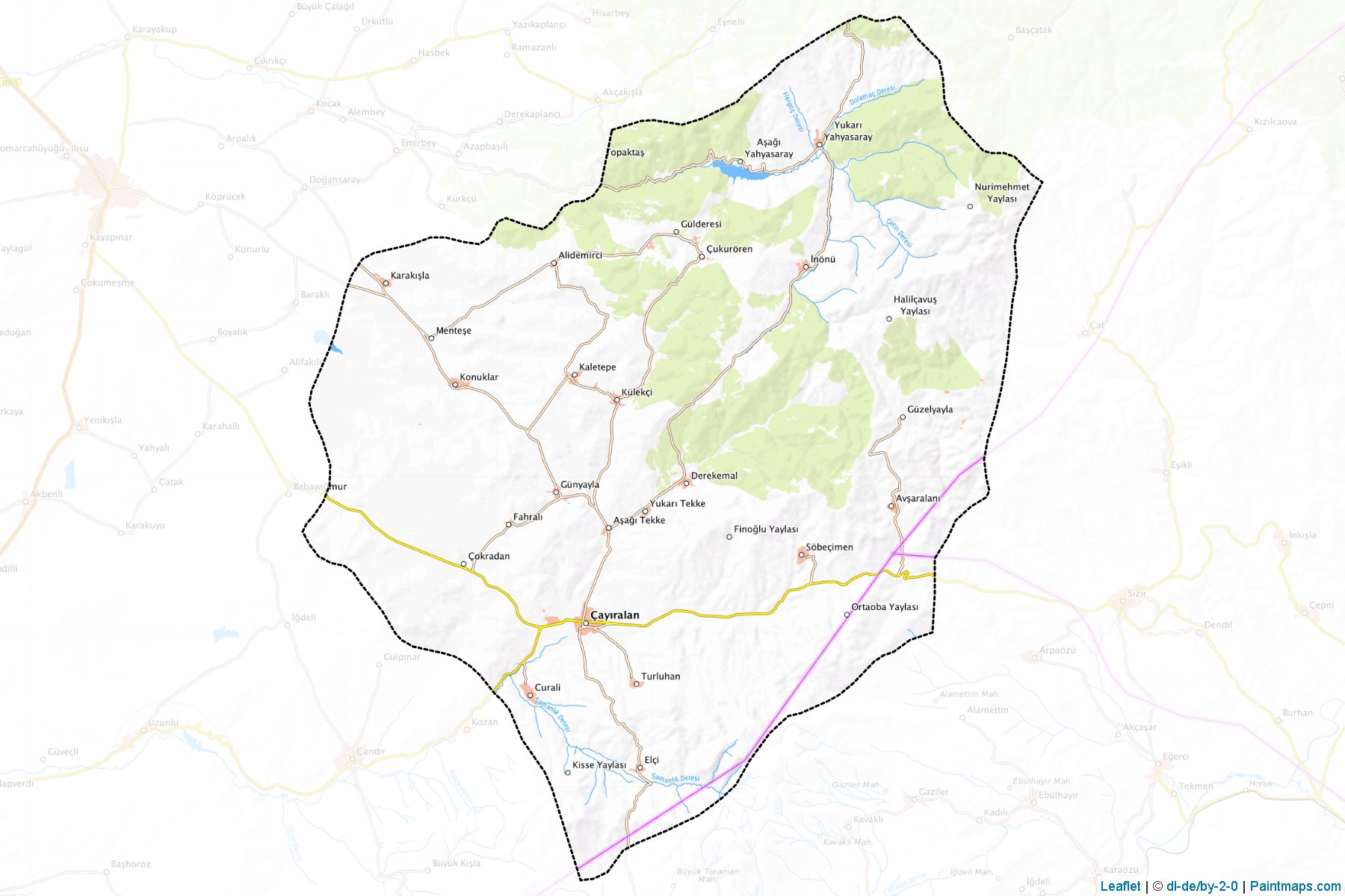 Muestras de recorte de mapas Çayıralan (Yozgat)-1