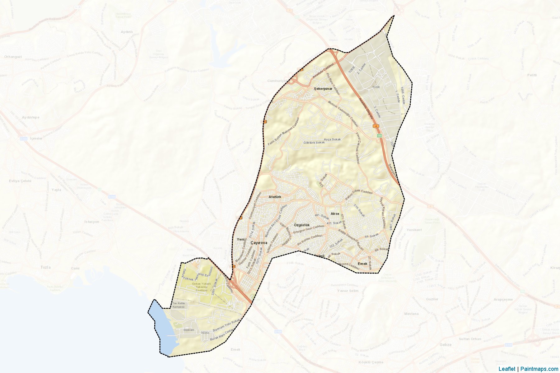 Muestras de recorte de mapas Çayırova (Kocaeli)-2