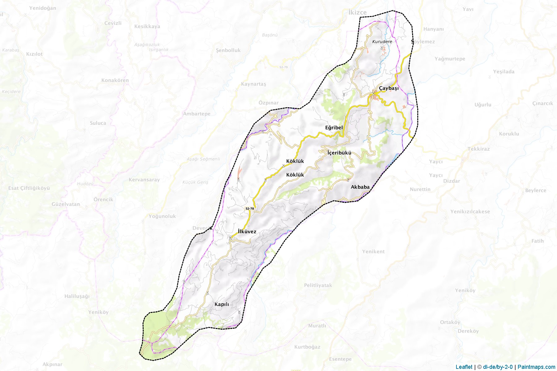 Çaybasi (Ordu) Map Cropping Samples-1