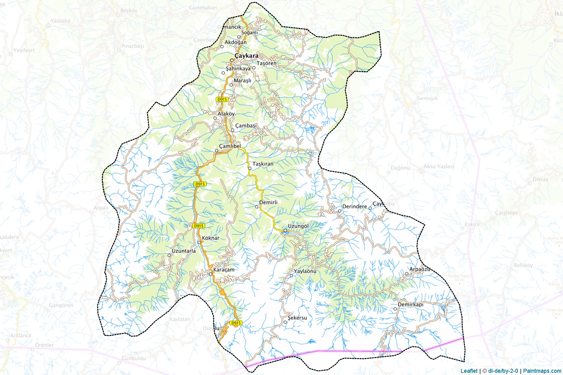 Çaykara (Trabzon) Map Cropping Samples-1