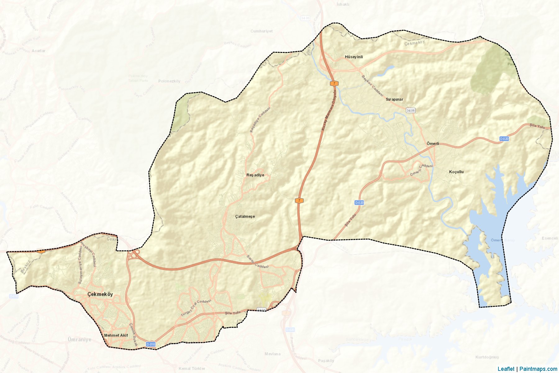 Muestras de recorte de mapas Çekmeköy (Istanbul)-2