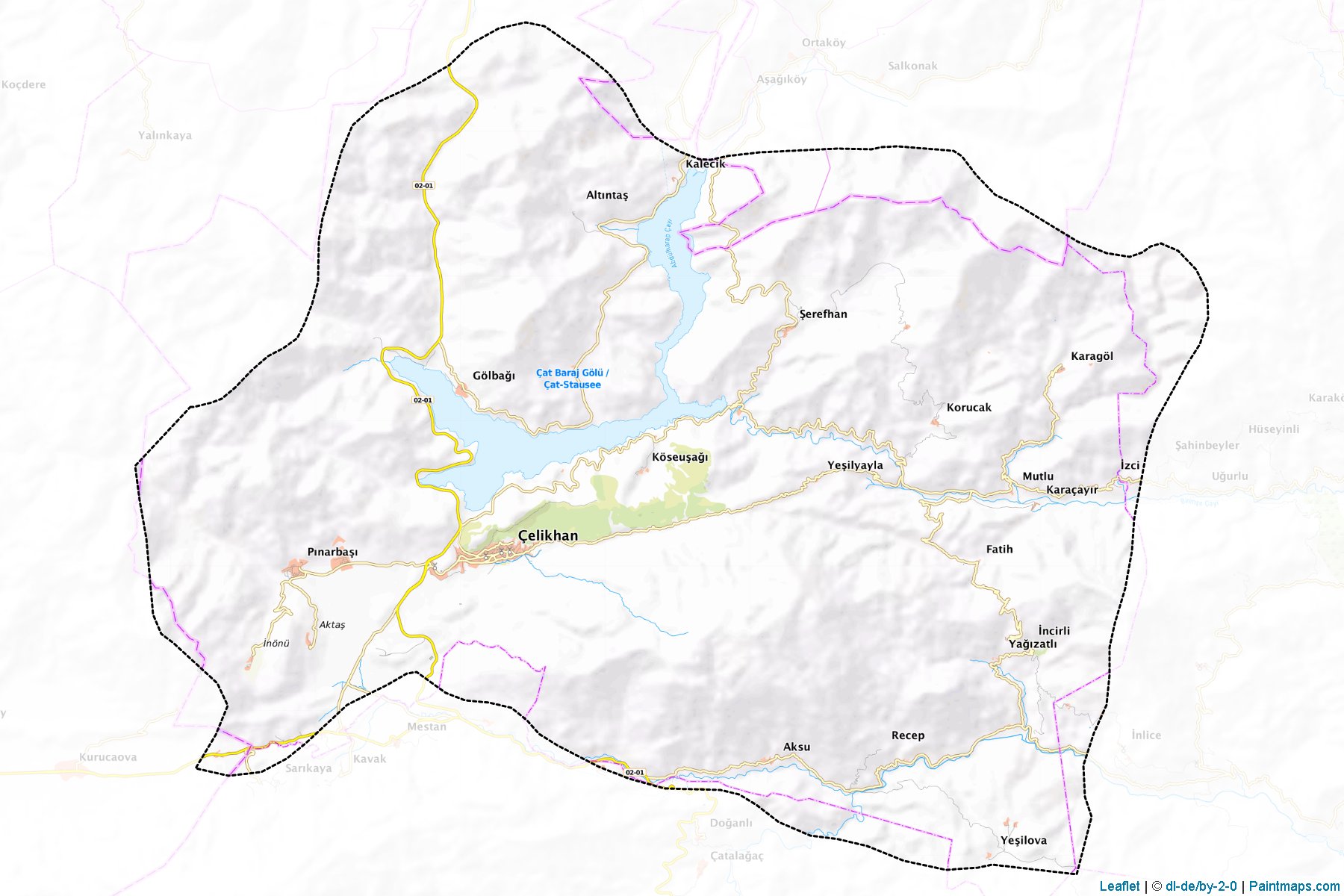 Çelikhan (Adiyaman) Map Cropping Samples-1