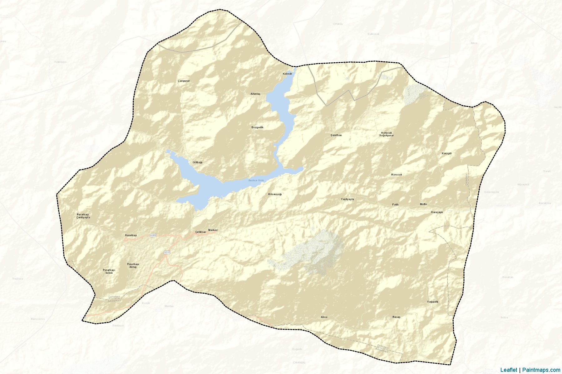 Çelikhan (Adiyaman) Map Cropping Samples-2