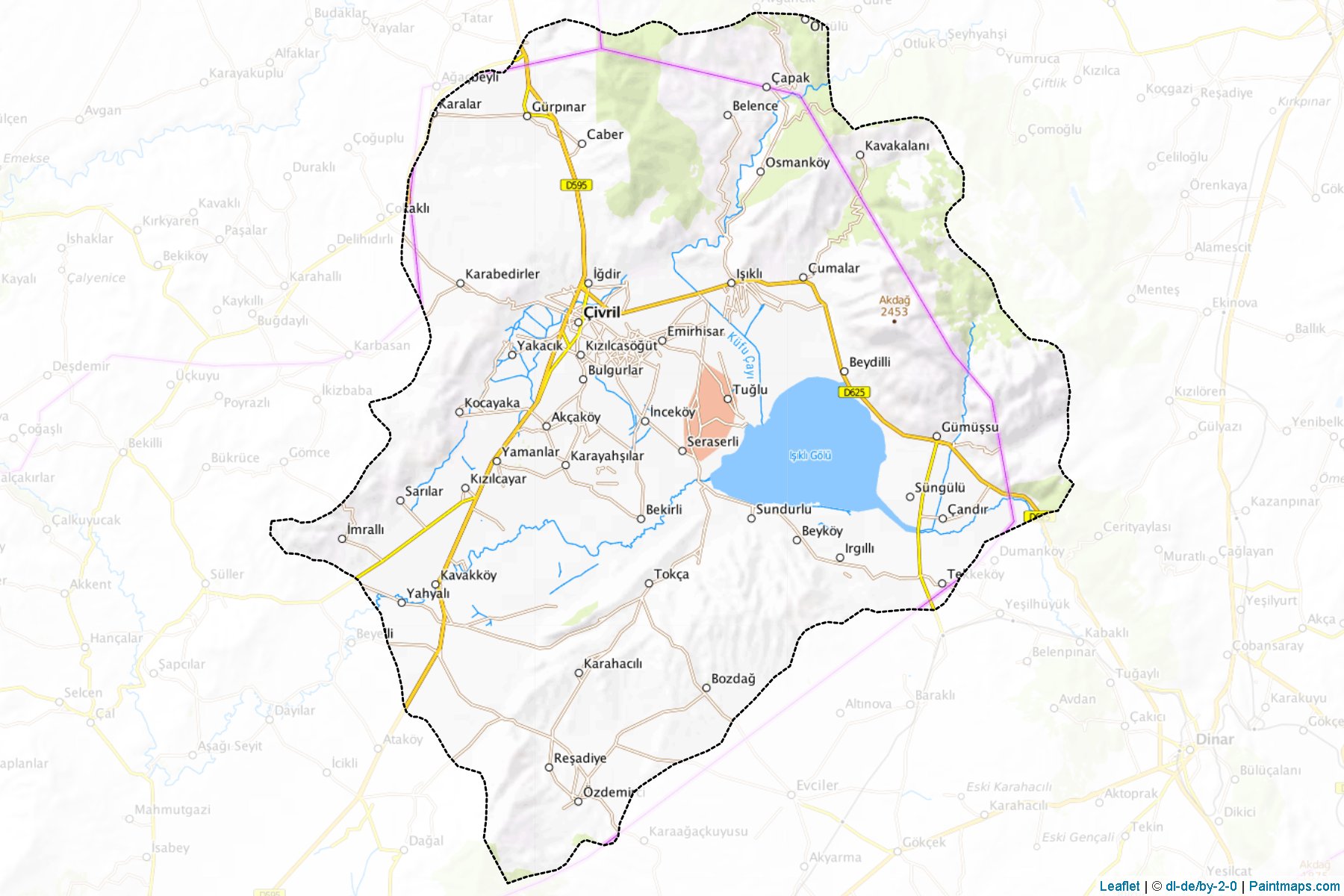 Çivril (Denizli) Haritası Örnekleri-1