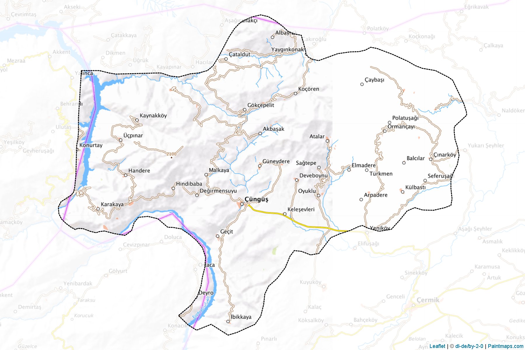 Muestras de recorte de mapas Çüngüş (Diyarbakir)-1