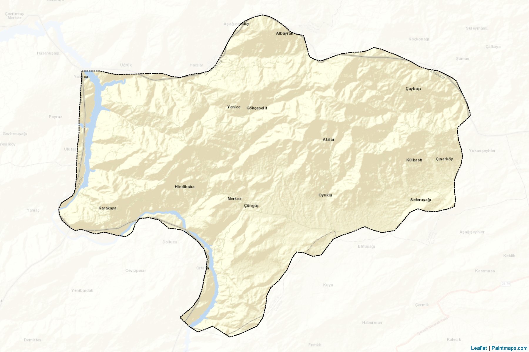 Muestras de recorte de mapas Çüngüş (Diyarbakir)-2