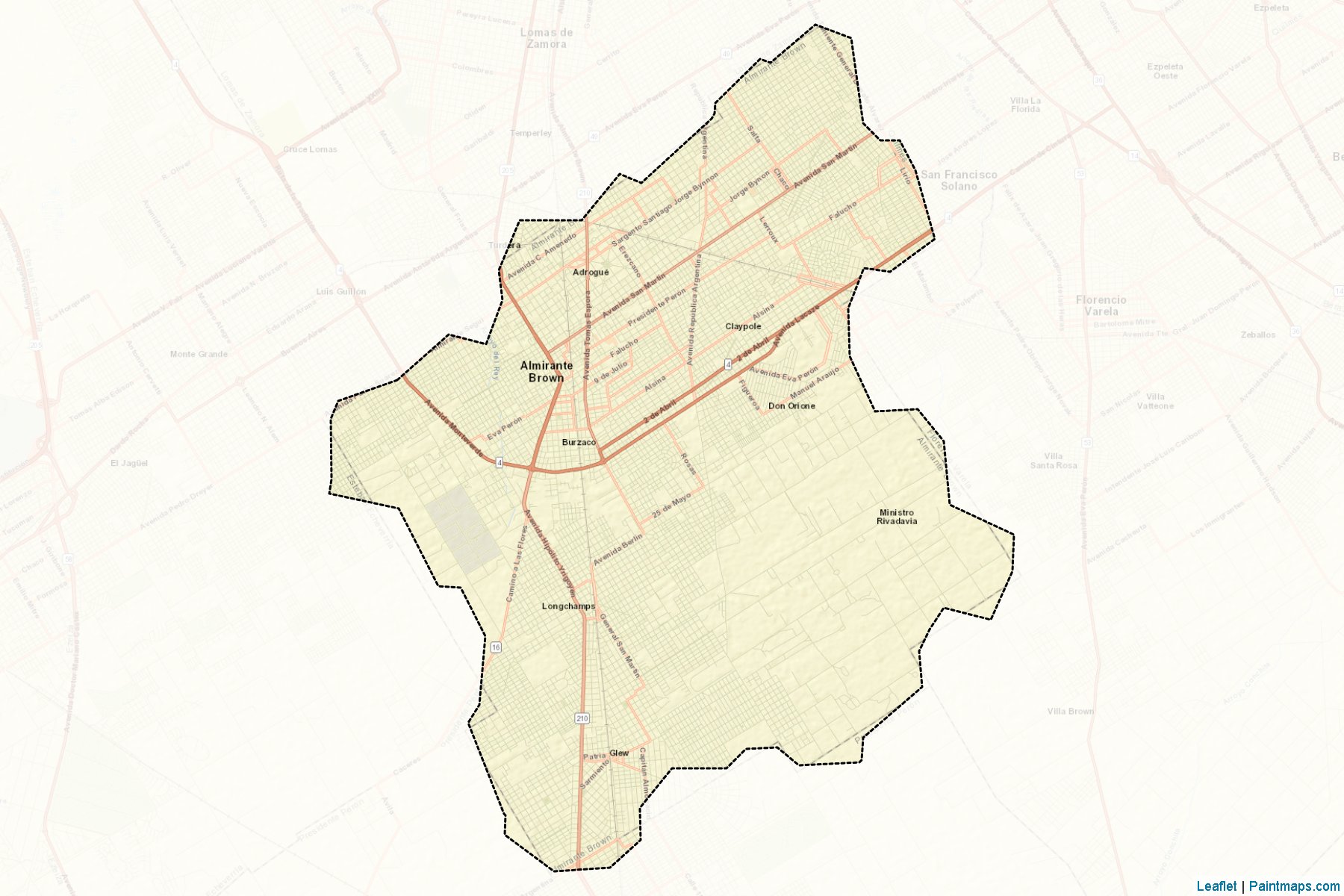 Muestras de recorte de mapas Almirante Brown (Buenos Aires)-2