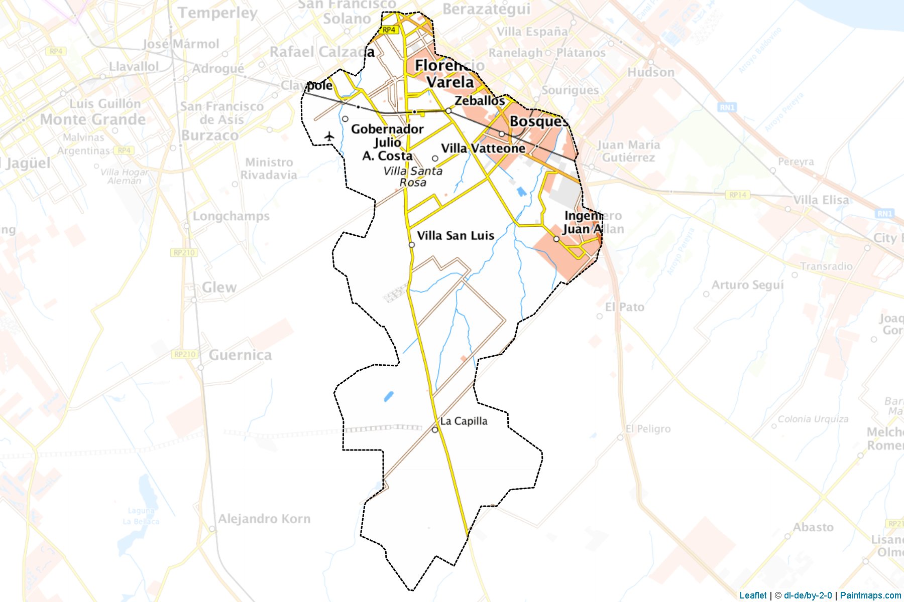 Muestras de recorte de mapas Florencio Varela (Buenos Aires)-1