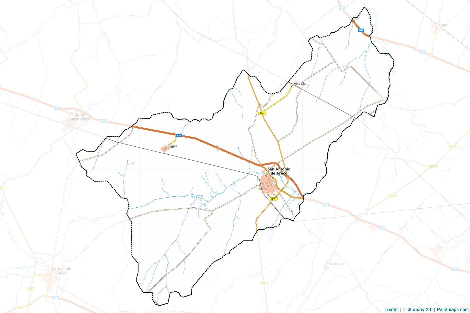 San Antonio de Areco (Buenos Aires) Map Cropping Samples-1