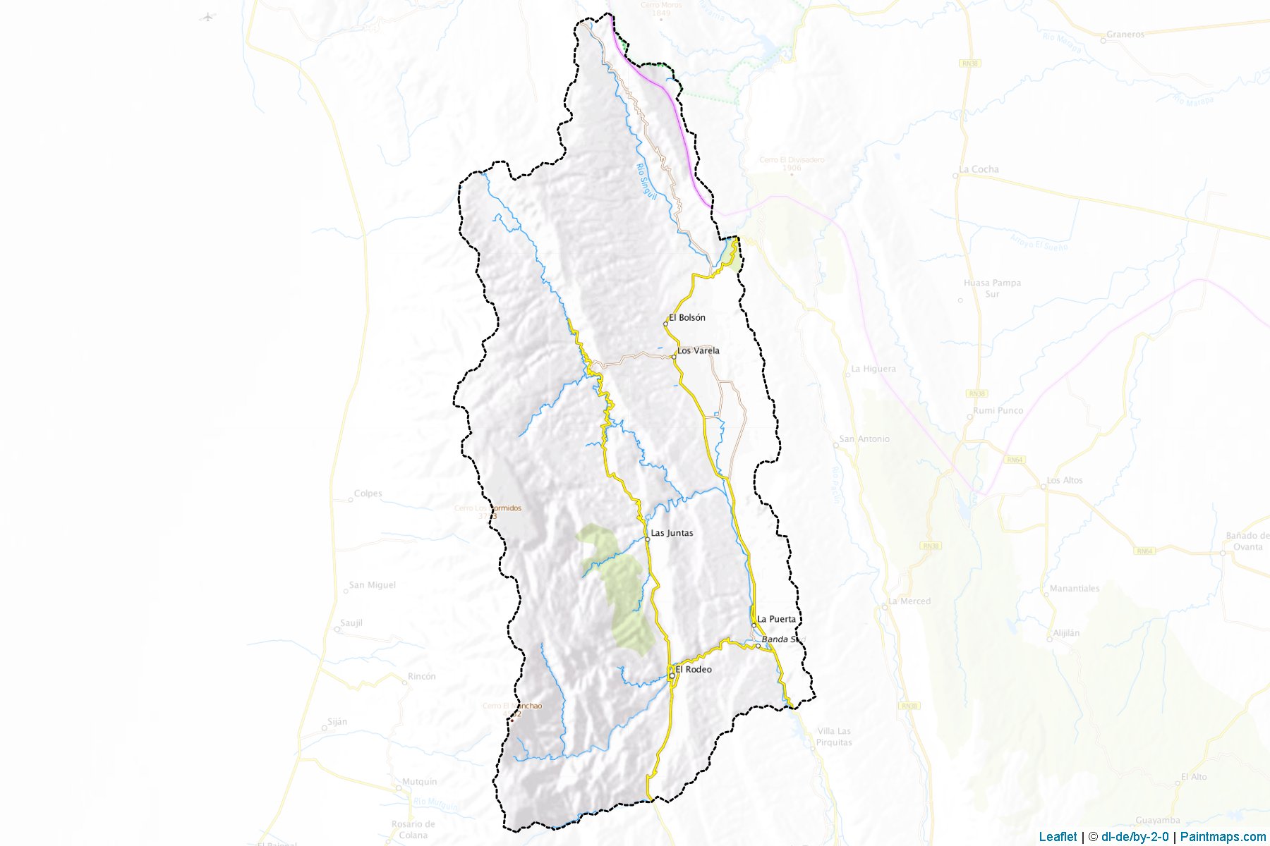 Ambato (Catamarca eyaleti) Haritası Örnekleri-1