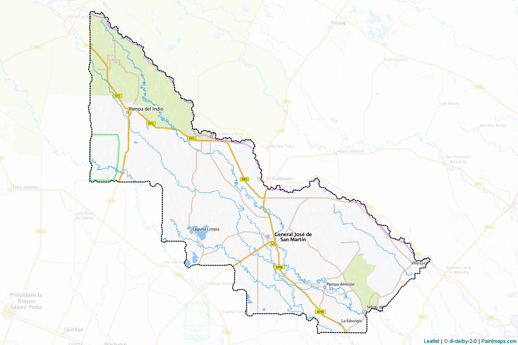 Muestras de recorte de mapas Libertador General San Martin (Chaco)-1