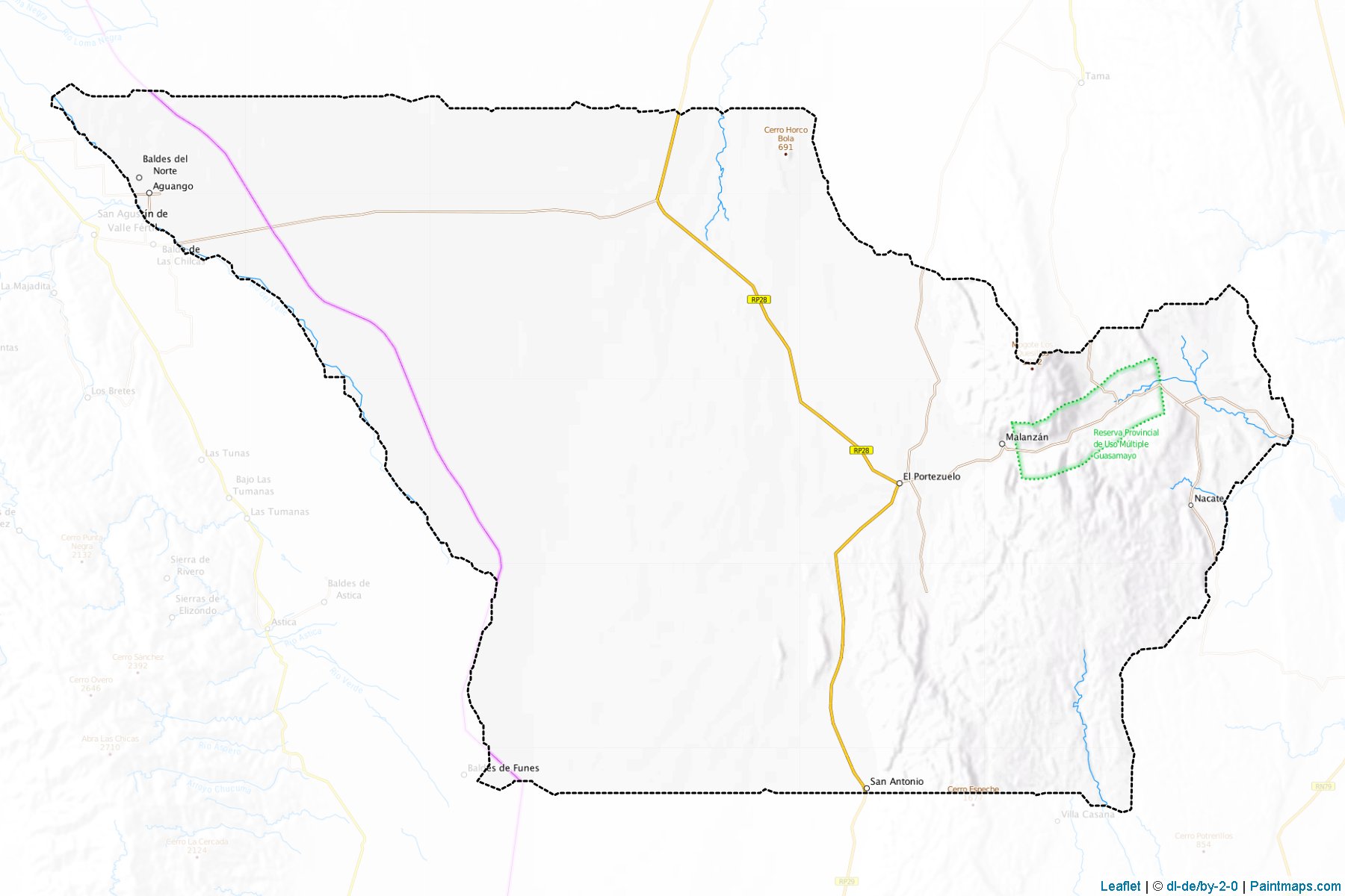 General Juan Facundo Quiroga (La Rioja) Map Cropping Samples-1