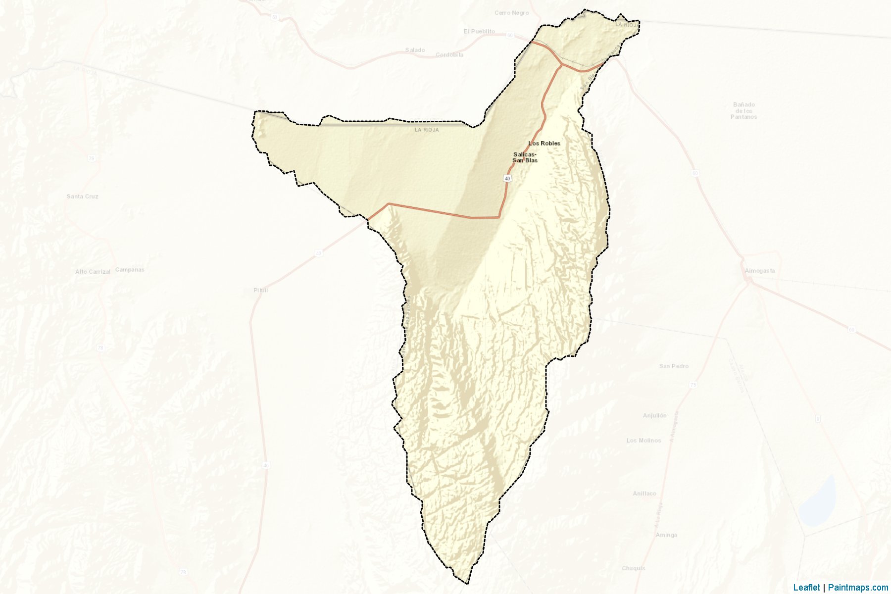 Muestras de recorte de mapas San Blas De Los Sauces (La Rioja)-2