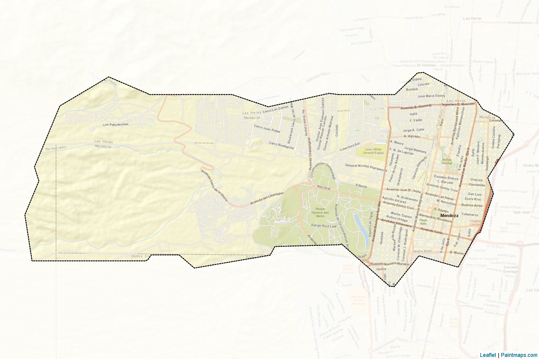 Muestras de recorte de mapas Capital (Mendoza)-2