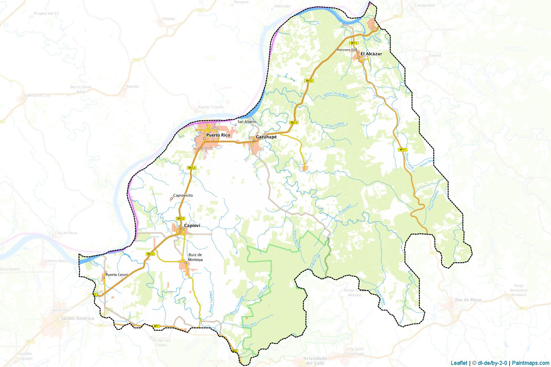 Muestras de recorte de mapas Libertador General San Martin (Misiones)-1