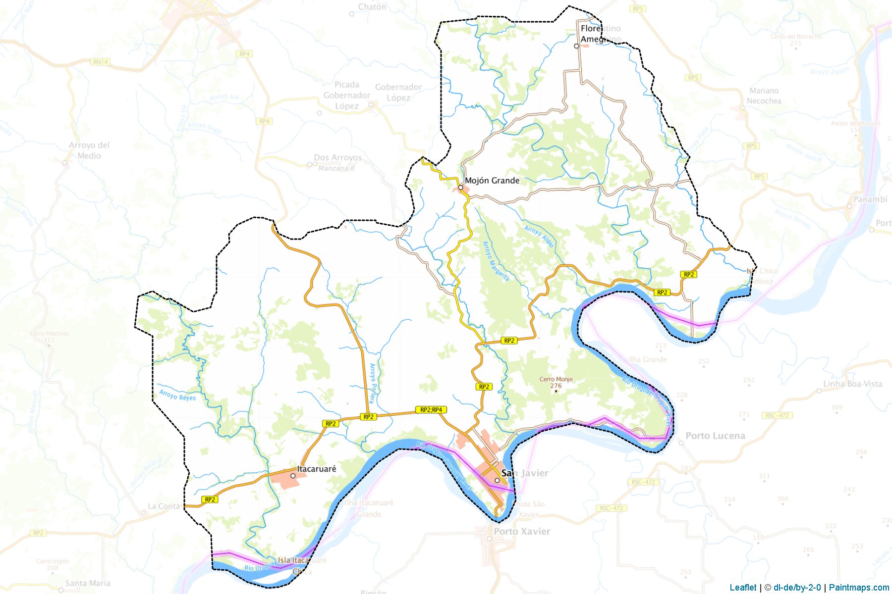 San Javier (Misiones) Map Cropping Samples-1