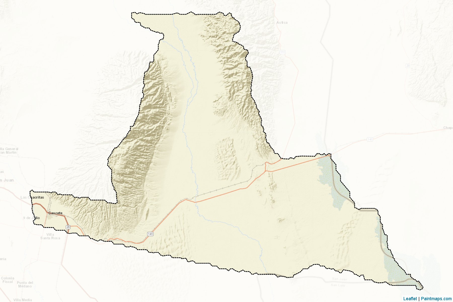 Caucete (San Juan Province) Map Cropping Samples-2