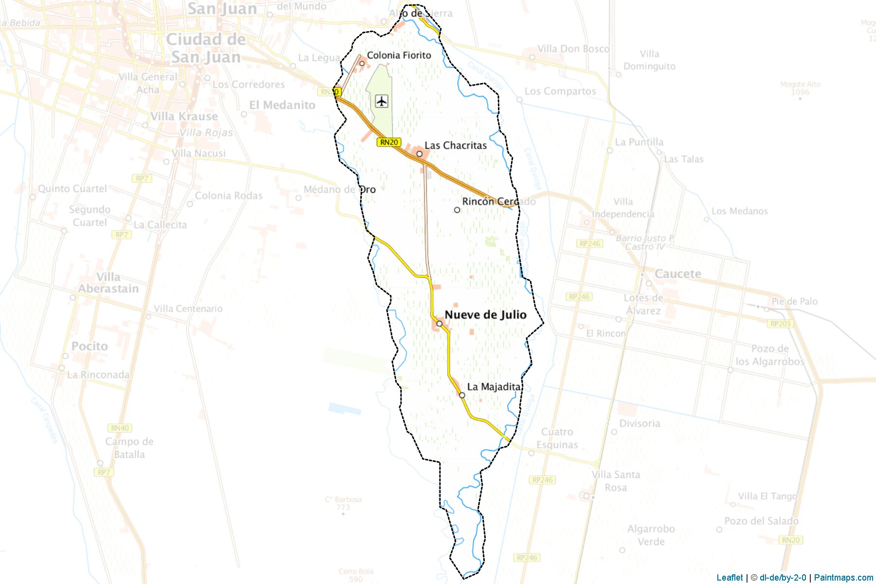 9 De Julio (San Juan Province) Map Cropping Samples-1