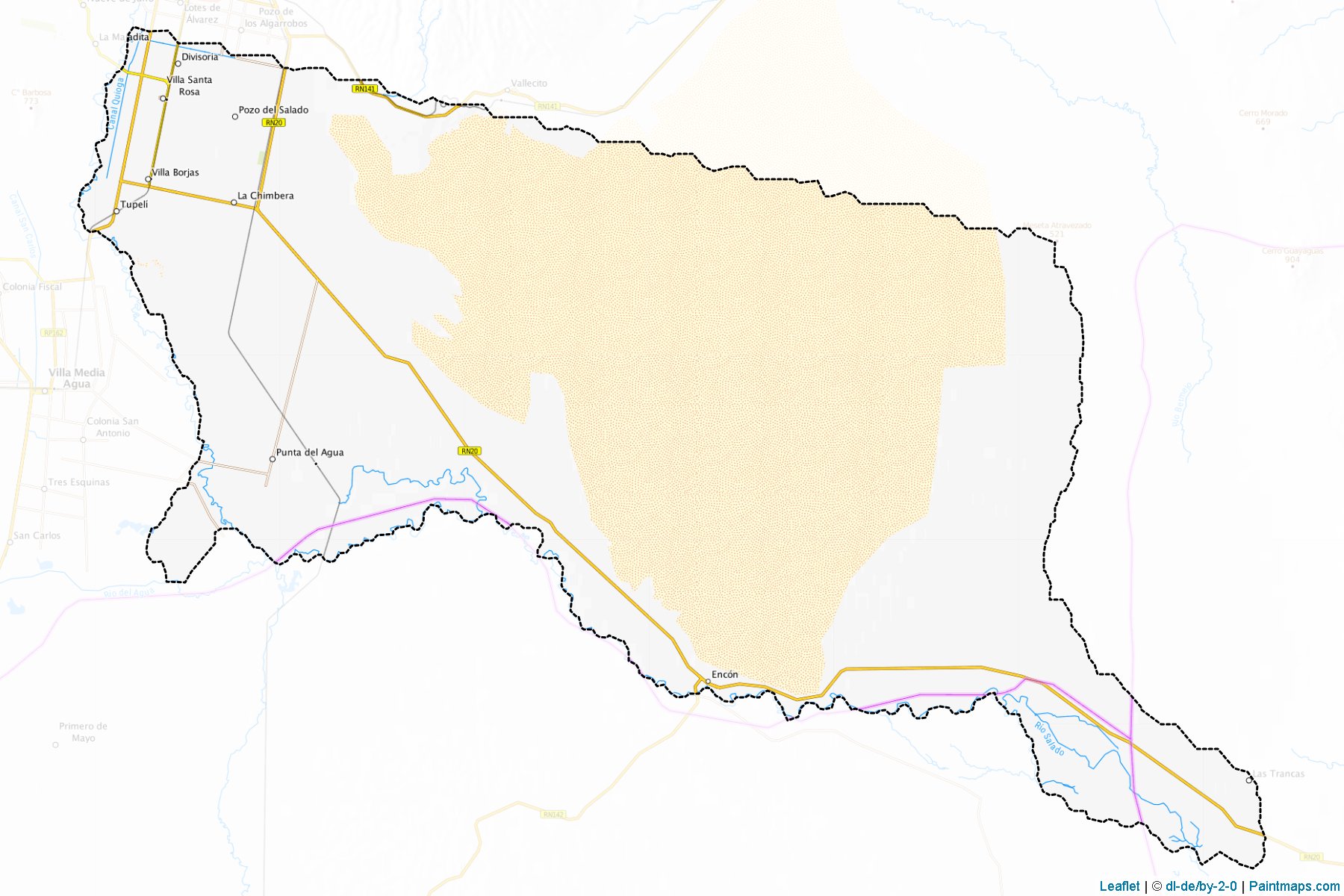 Muestras de recorte de mapas 25 De Mayo (San Juan)-1