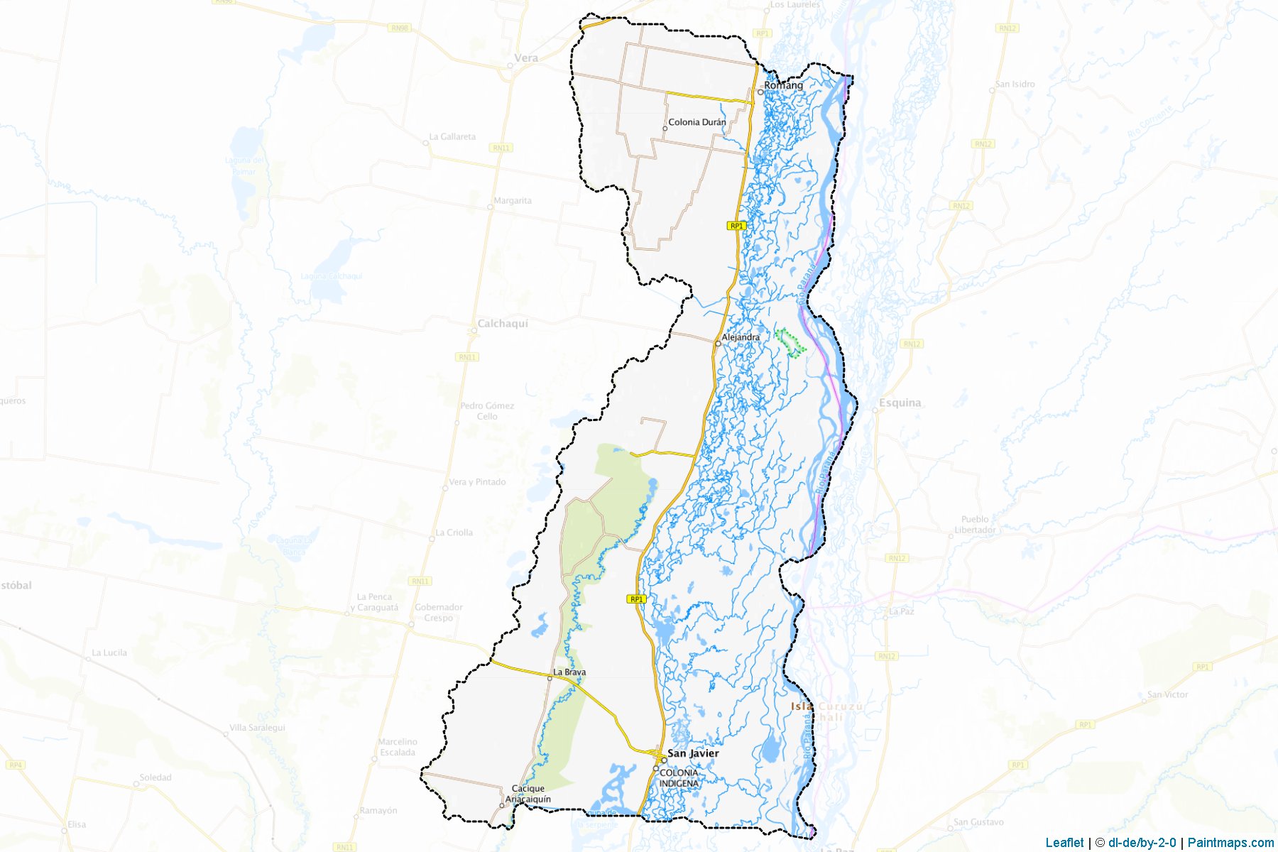 Muestras de recorte de mapas San Javier (Santa Fe)-1