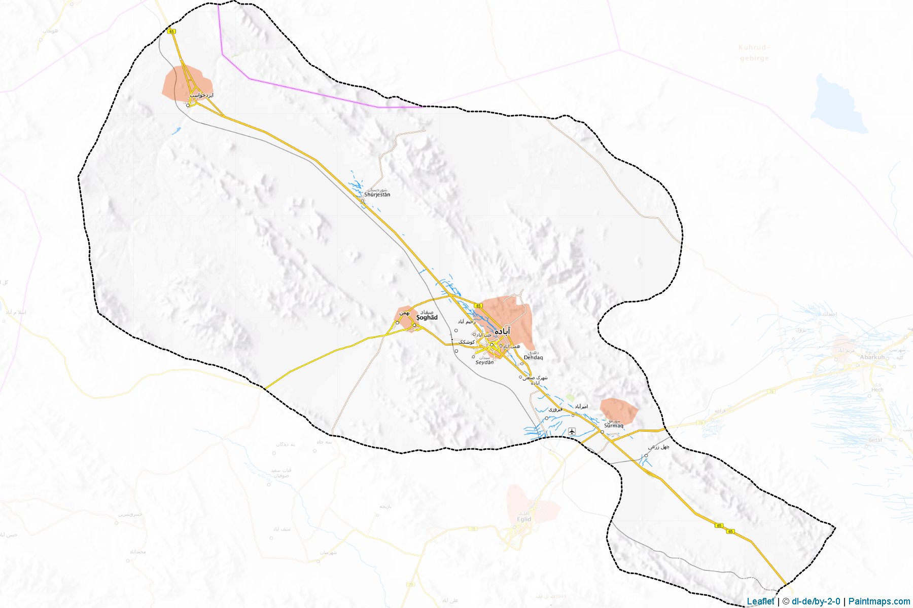 Muestras de recorte de mapas Abadeh (Fars)-1