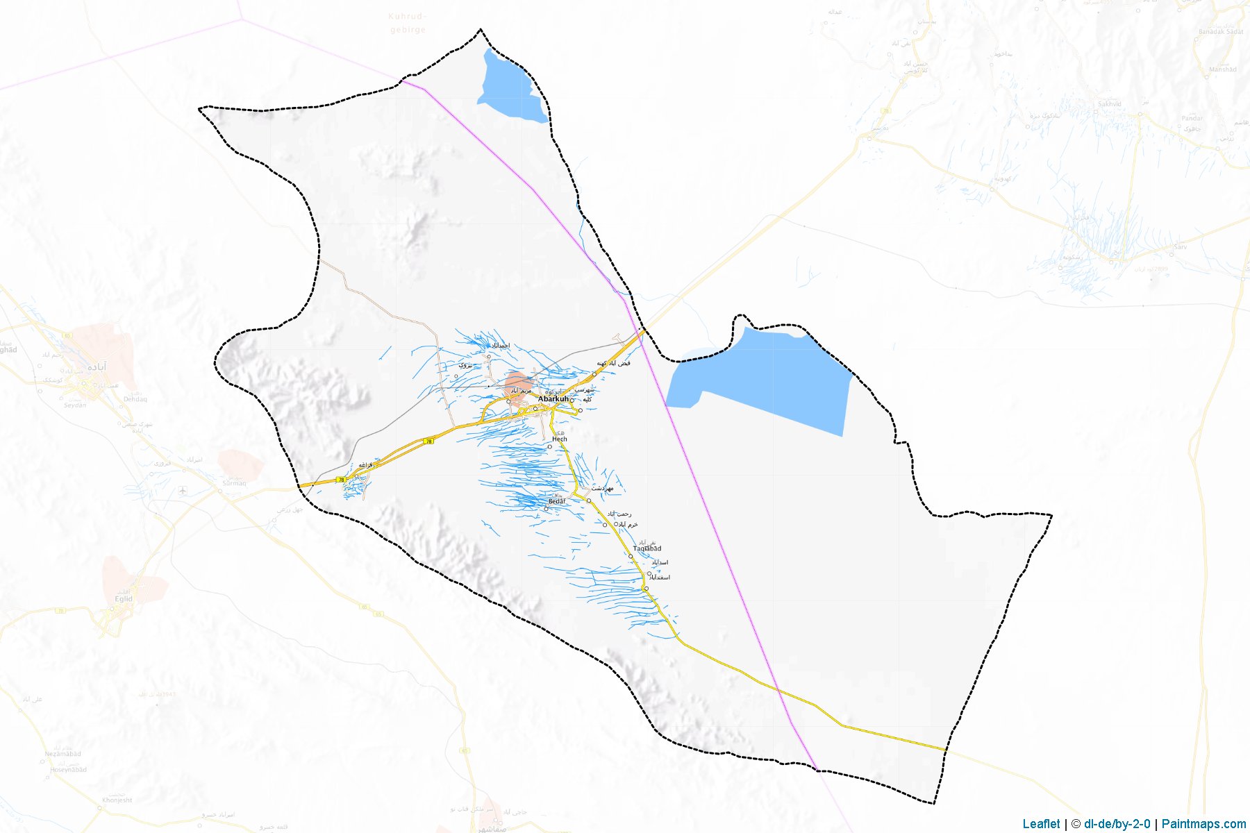 Muestras de recorte de mapas Abarkuh (Yazd)-1