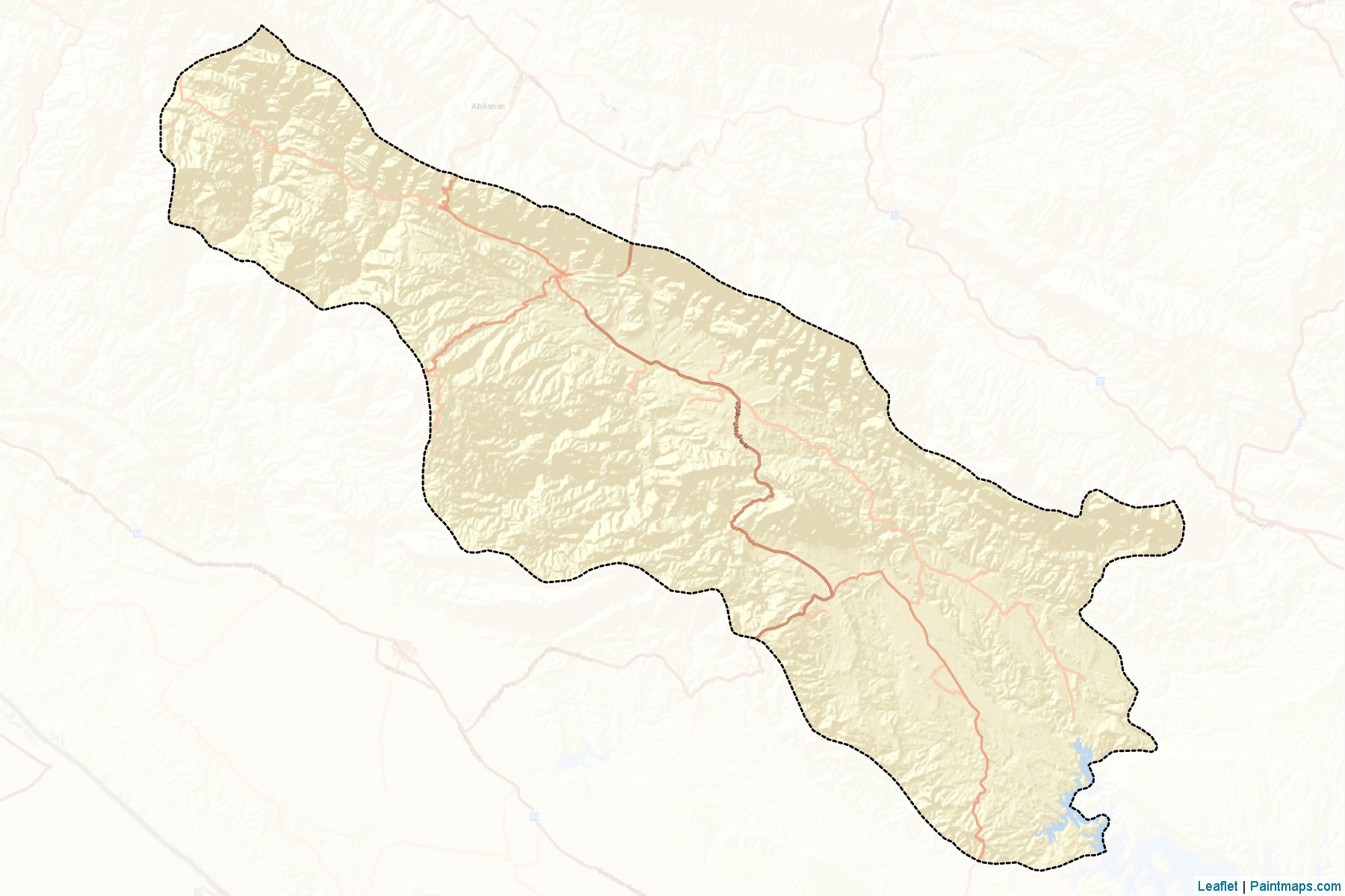 Muestras de recorte de mapas Abdanan (Ilam)-2