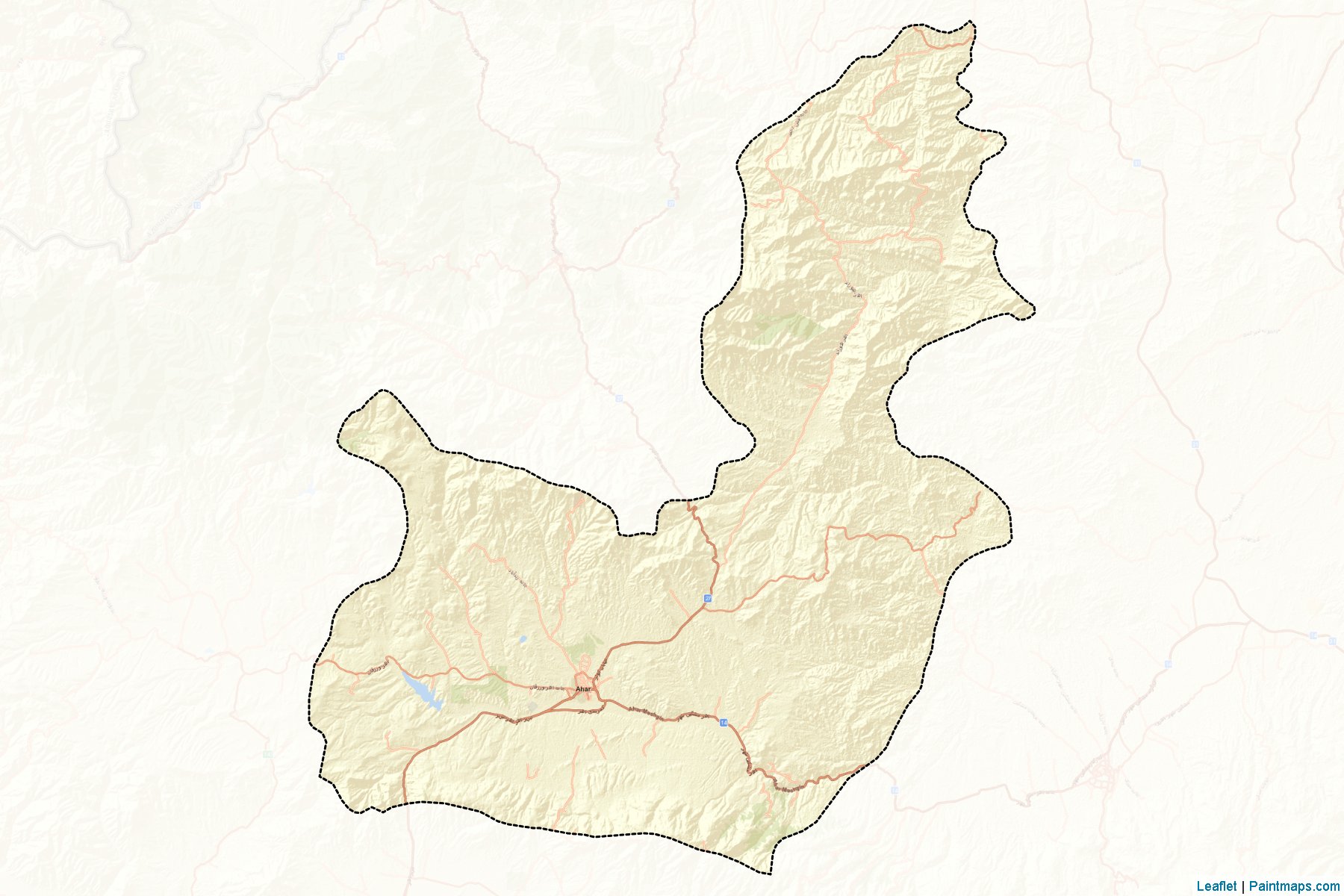 Muestras de recorte de mapas Ahar (East Azerbaijan)-2