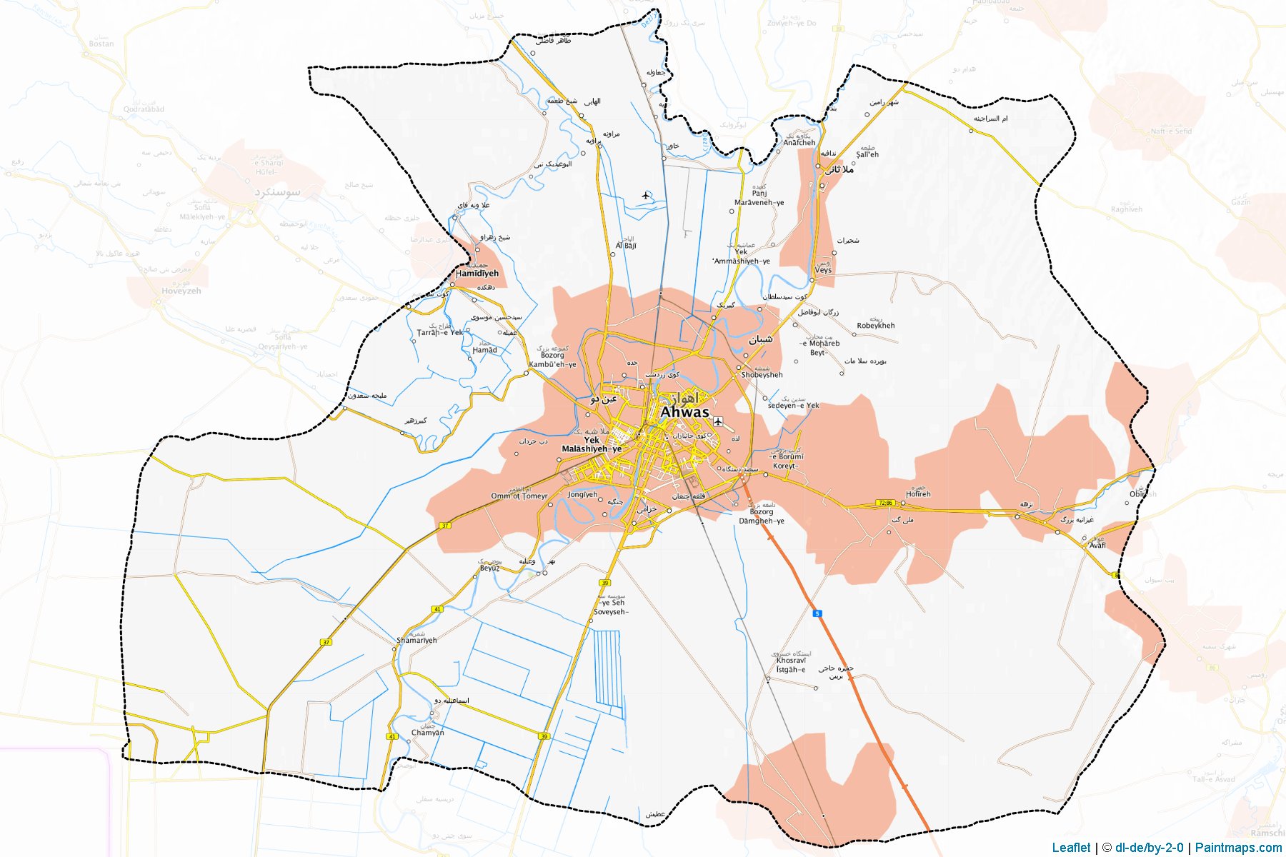 Ahvaz (Huzistan Eyaleti) Haritası Örnekleri-1