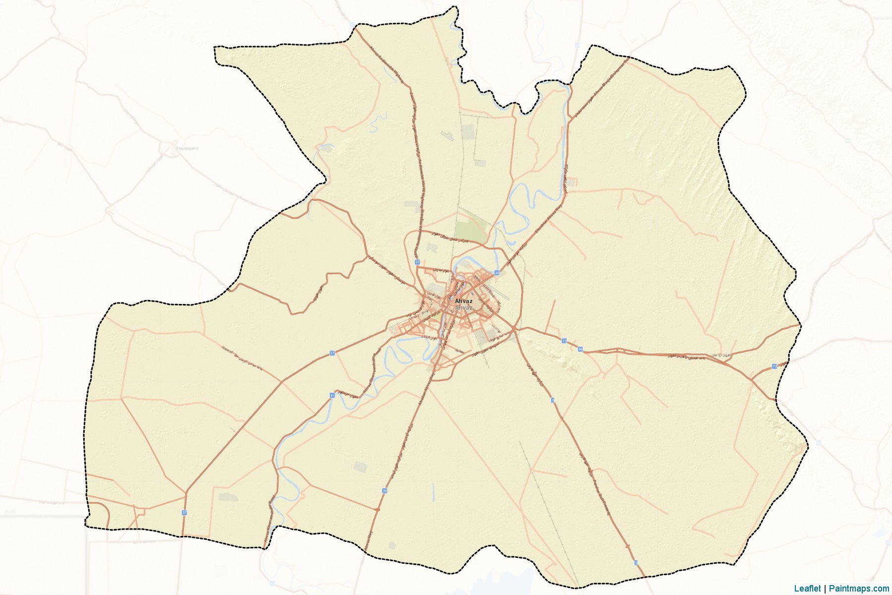 Ahvaz (Huzistan Eyaleti) Haritası Örnekleri-2