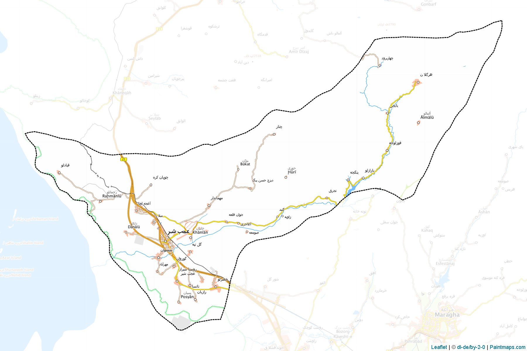 Ajabshir (Azarbayjan-e Sharqi) Map Cropping Samples-1