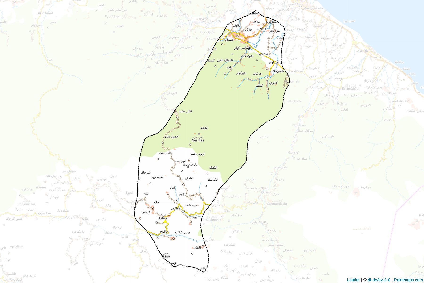 Emleş şehristanı (Gilan Eyaleti) Haritası Örnekleri-1