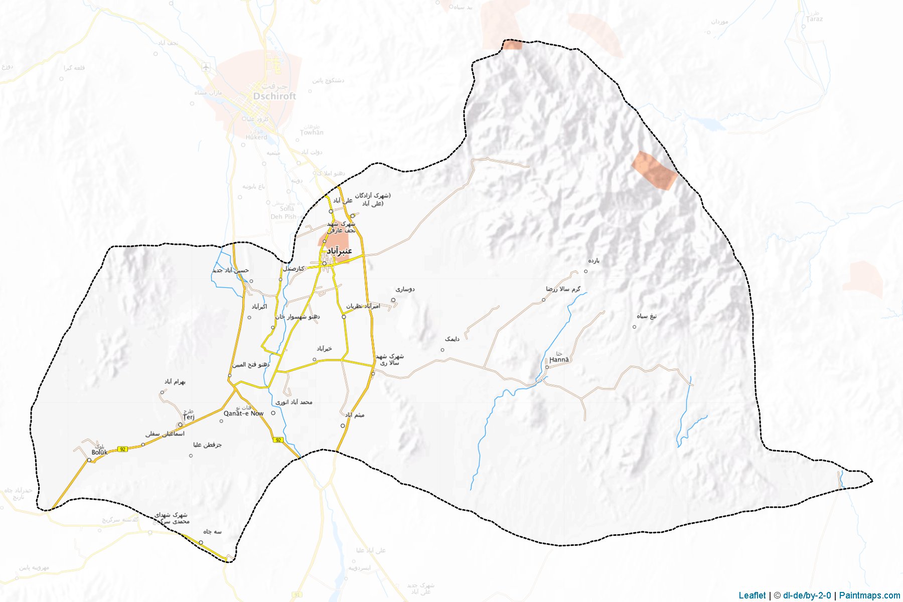 Muestras de recorte de mapas Anbarabad (Kerman)-1