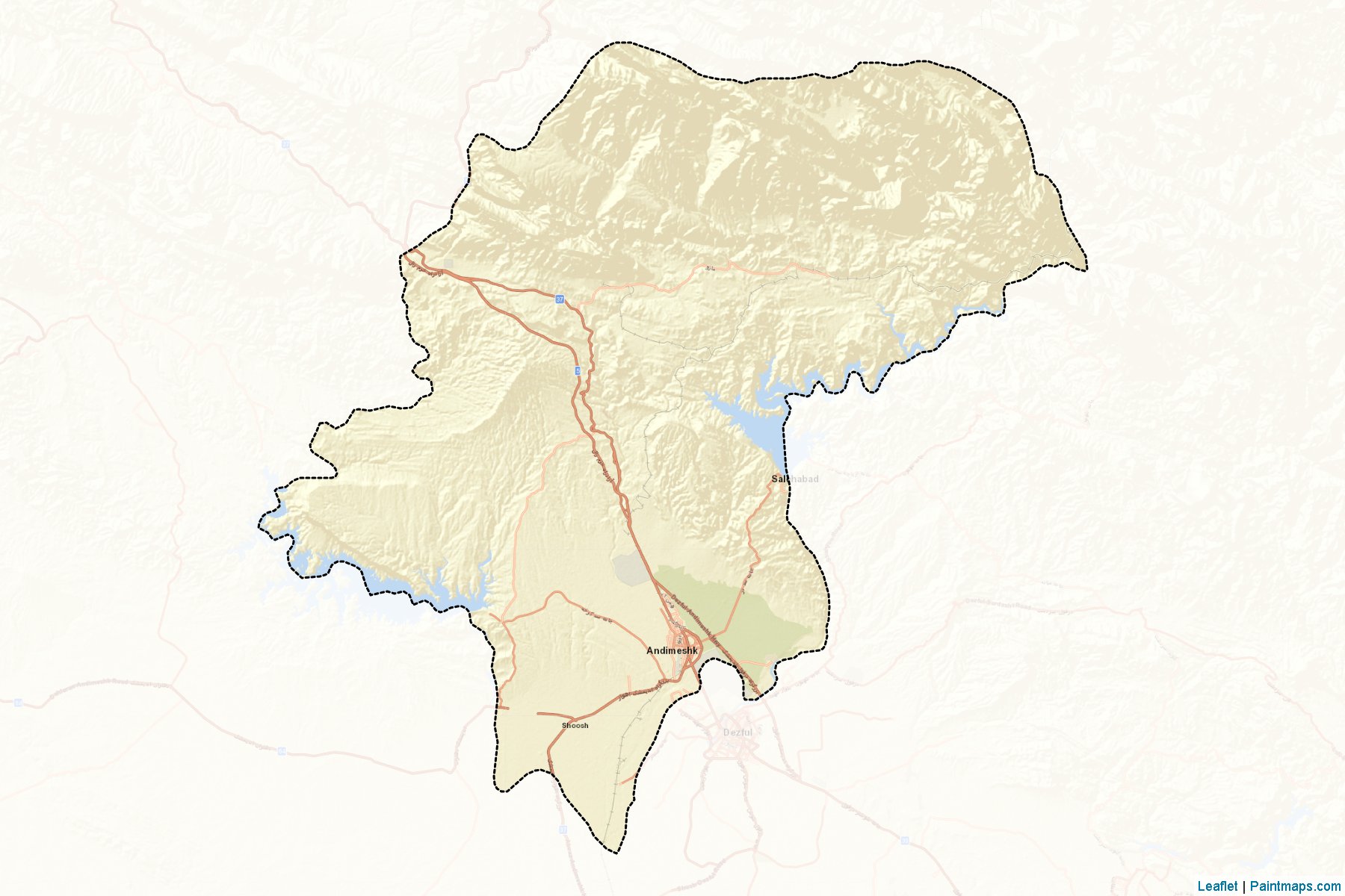 Andimeshk (Khuzestan) Map Cropping Samples-2