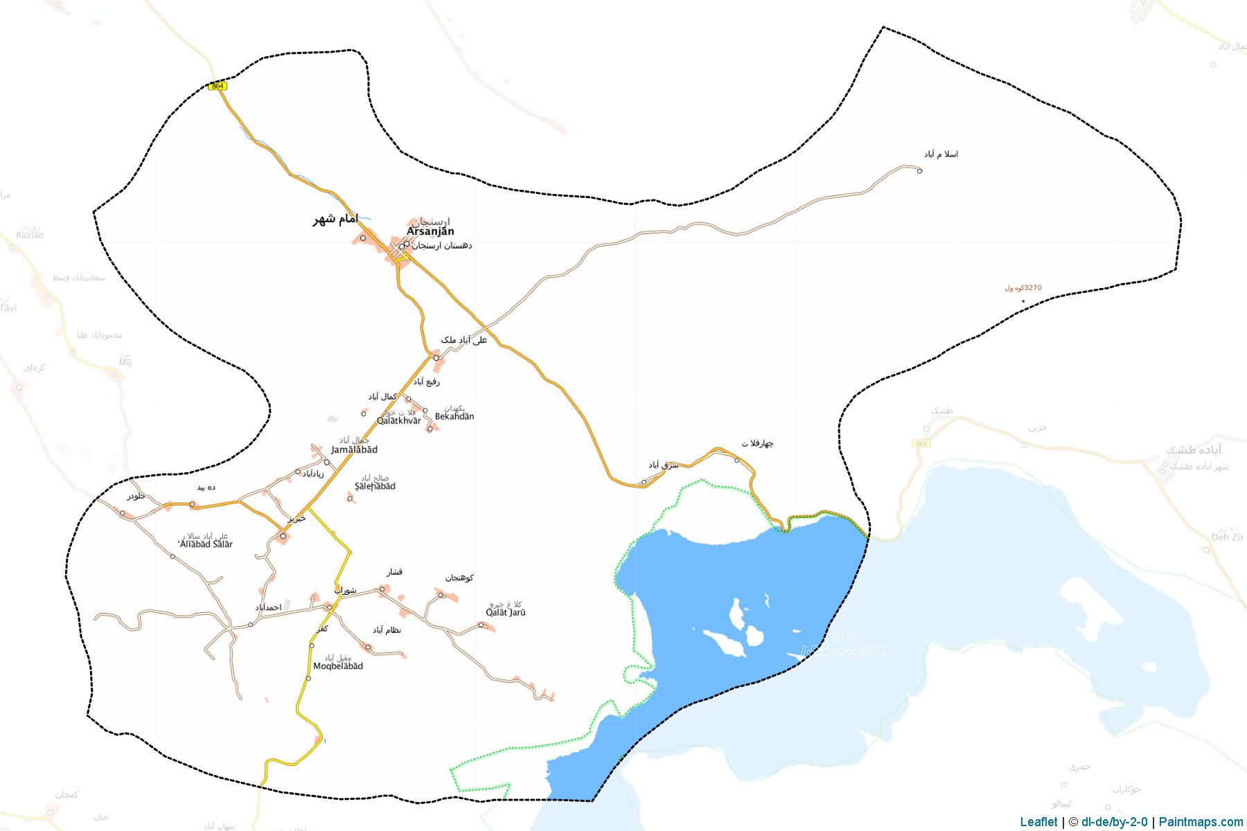 Muestras de recorte de mapas Arsanjan (Fars)-1