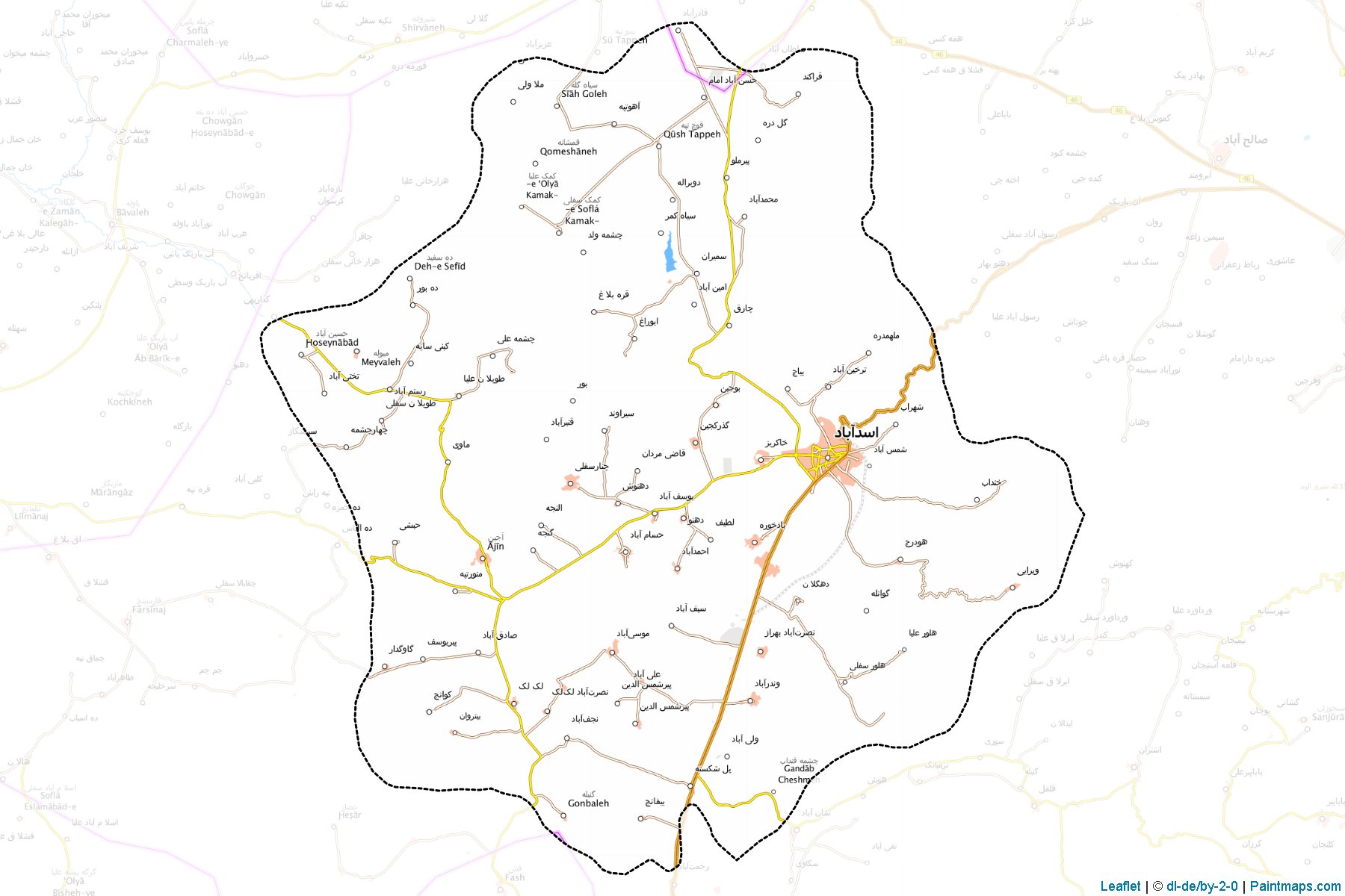 Esedabad (Hamedan Eyaleti) Haritası Örnekleri-1