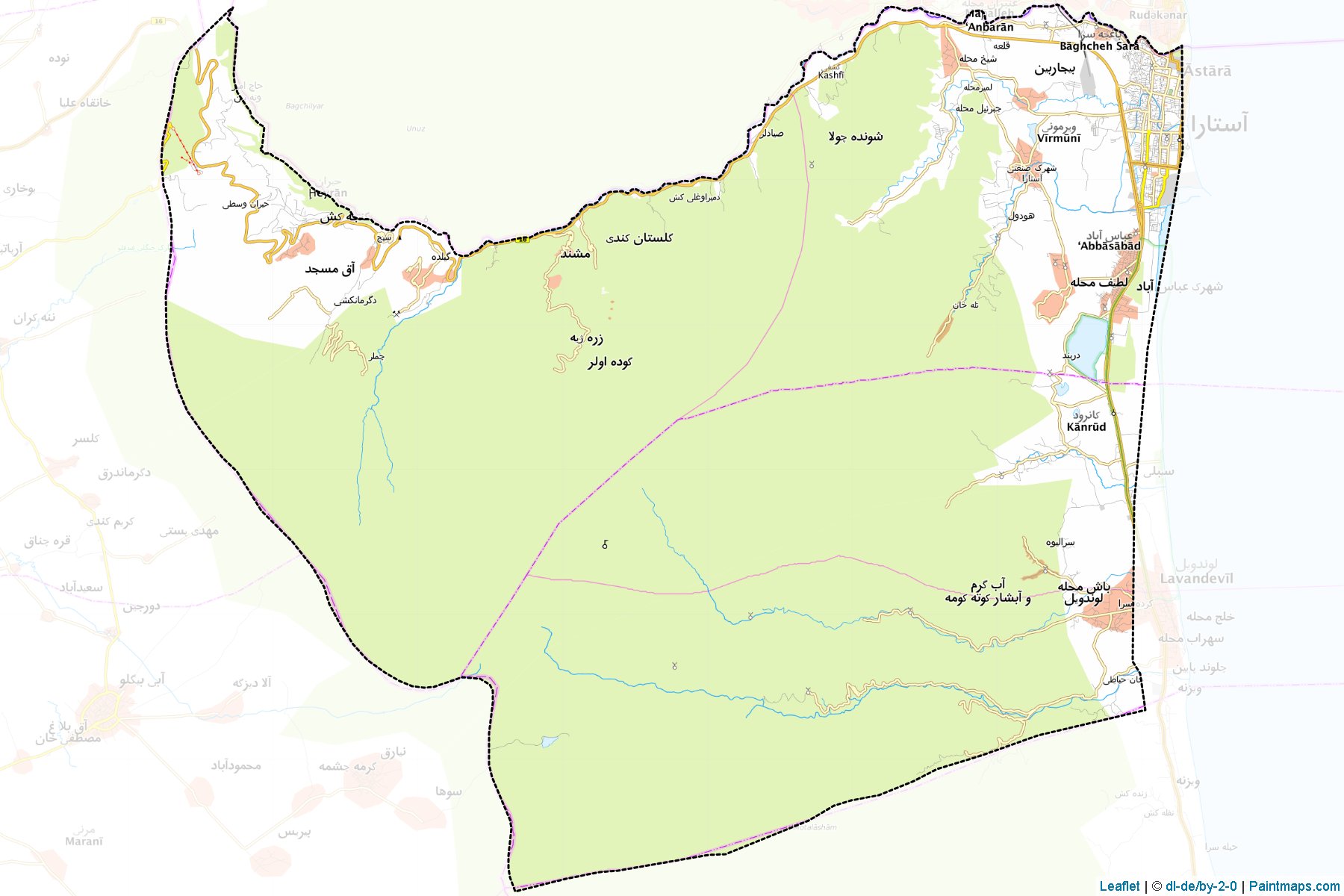 Muestras de recorte de mapas Astara (Gilan)-1