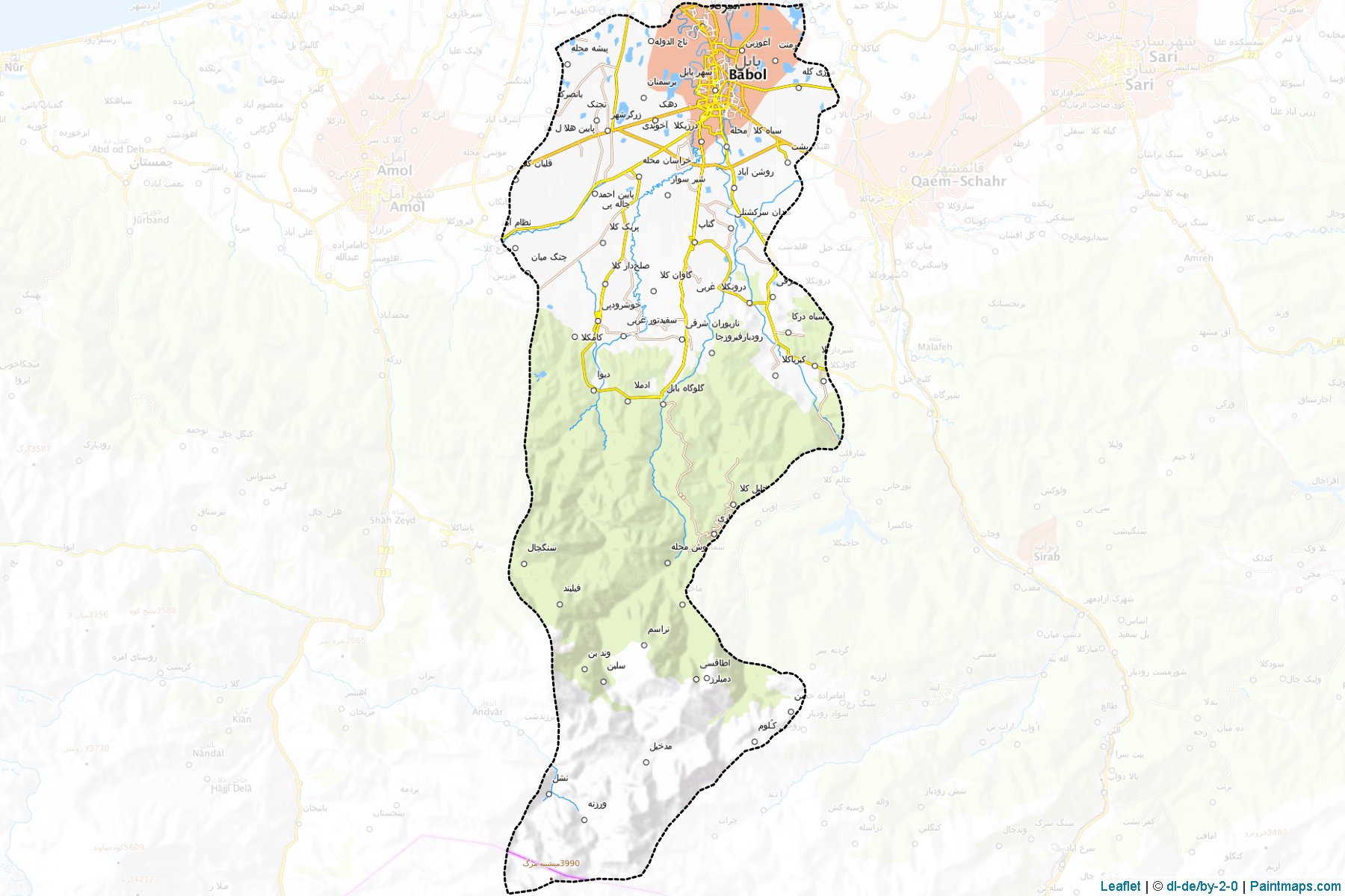 Babol şehristanı (Mazenderan Eyaleti) Haritası Örnekleri-1