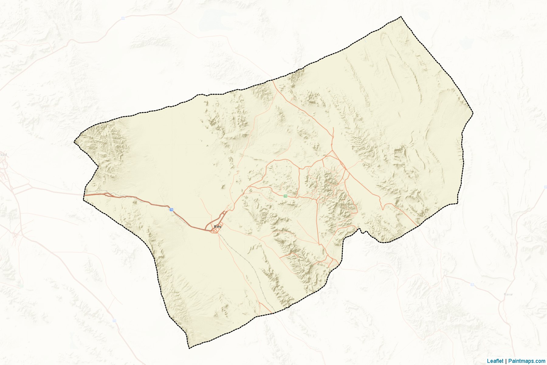 Muestras de recorte de mapas Bafgh (Yazd)-2