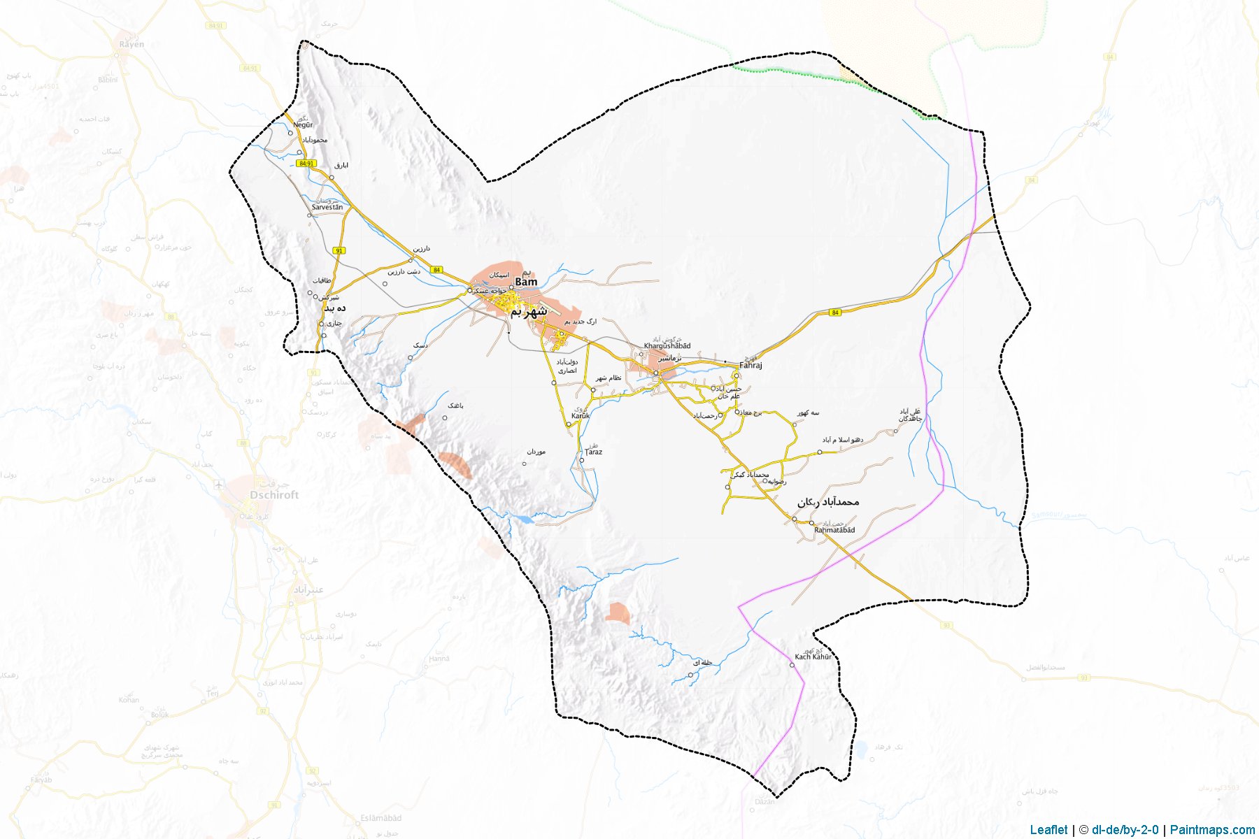 Bam (Kirman Eyaleti) Haritası Örnekleri-1
