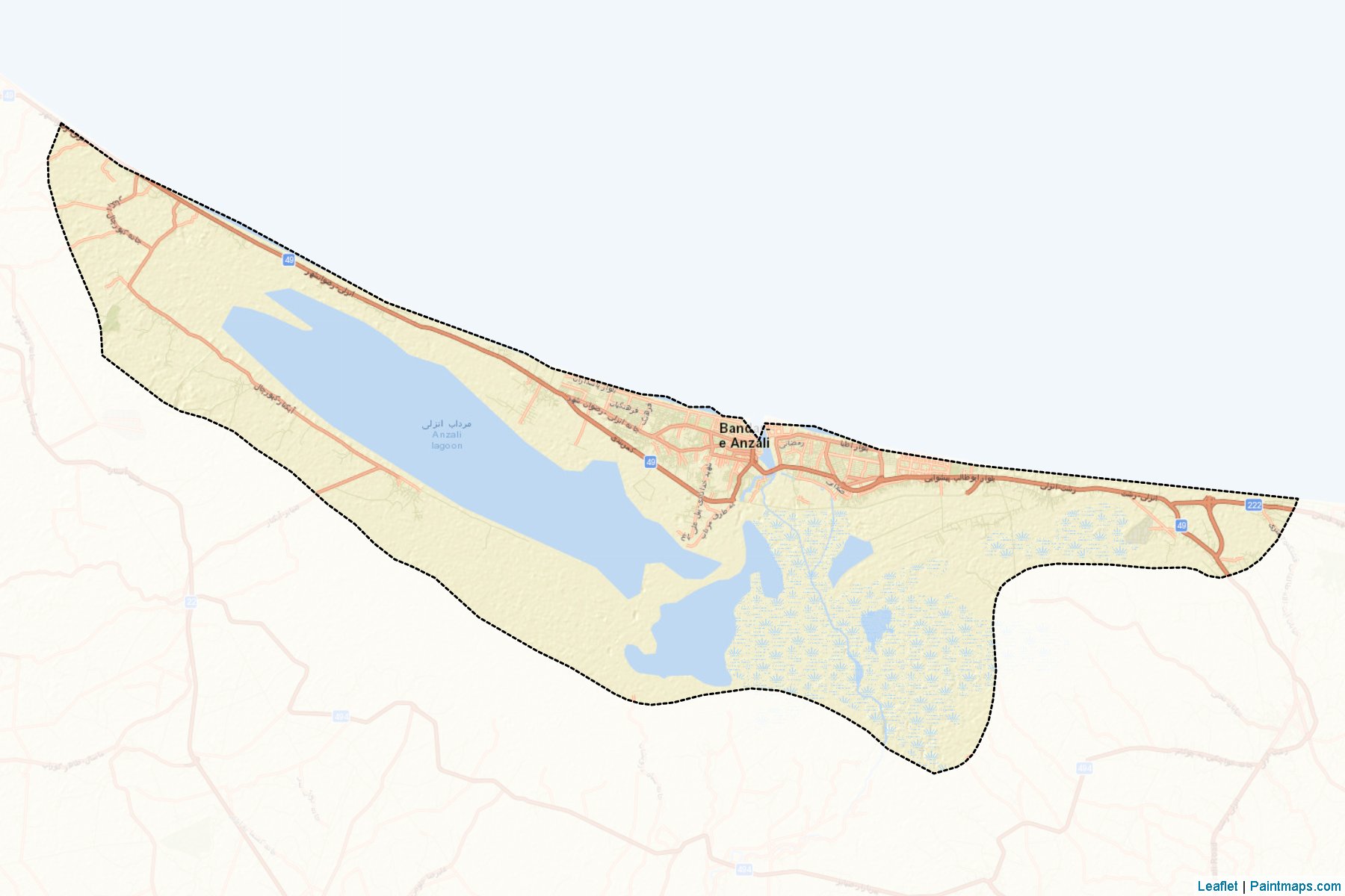 Bandar-e-Anzali (Gilan) Map Cropping Samples-2