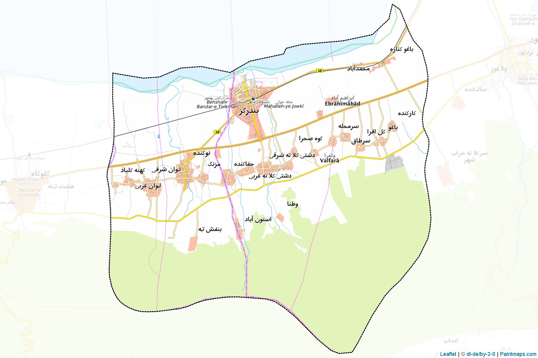 Bandar Gaz (Gülistan Eyaleti) Haritası Örnekleri-1