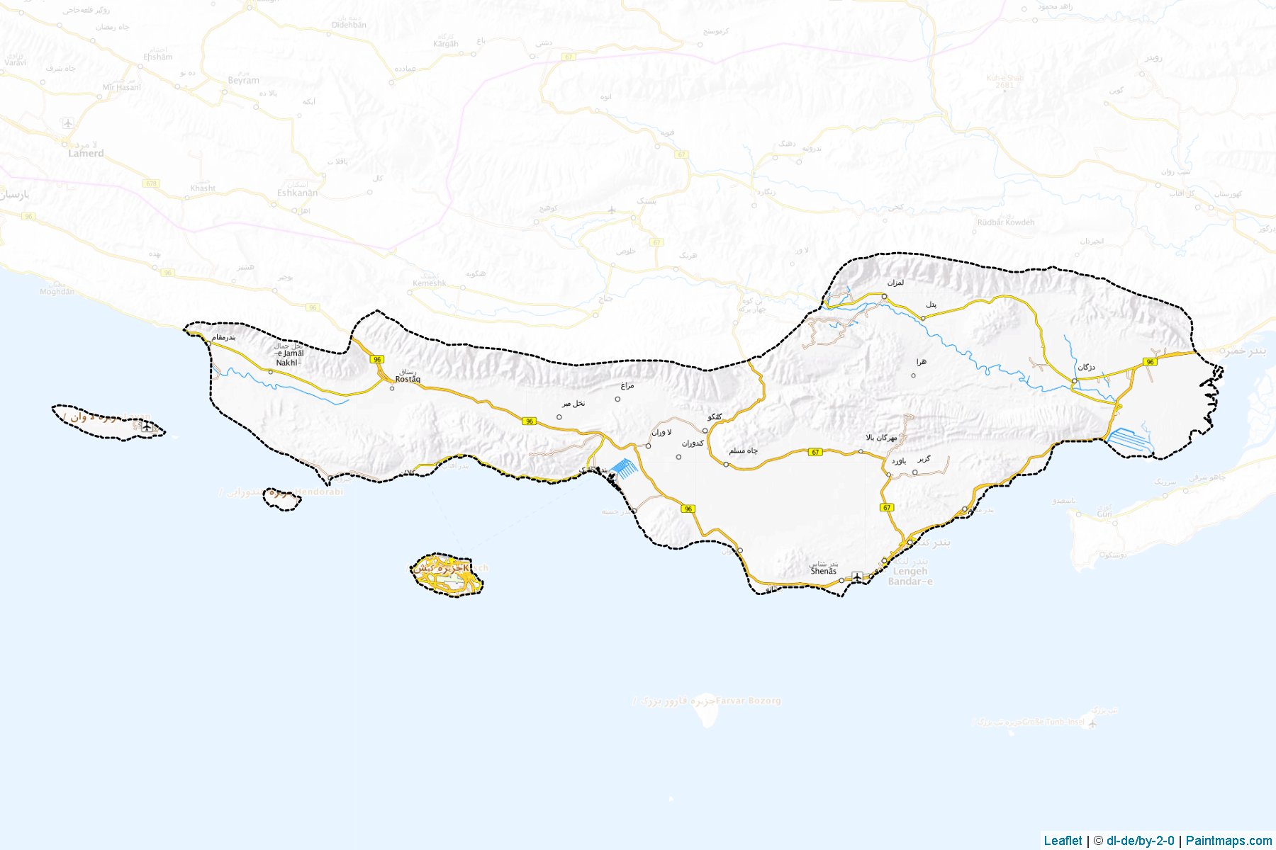 Bandar-e-Lengeh (Hormozgan) Map Cropping Samples-1