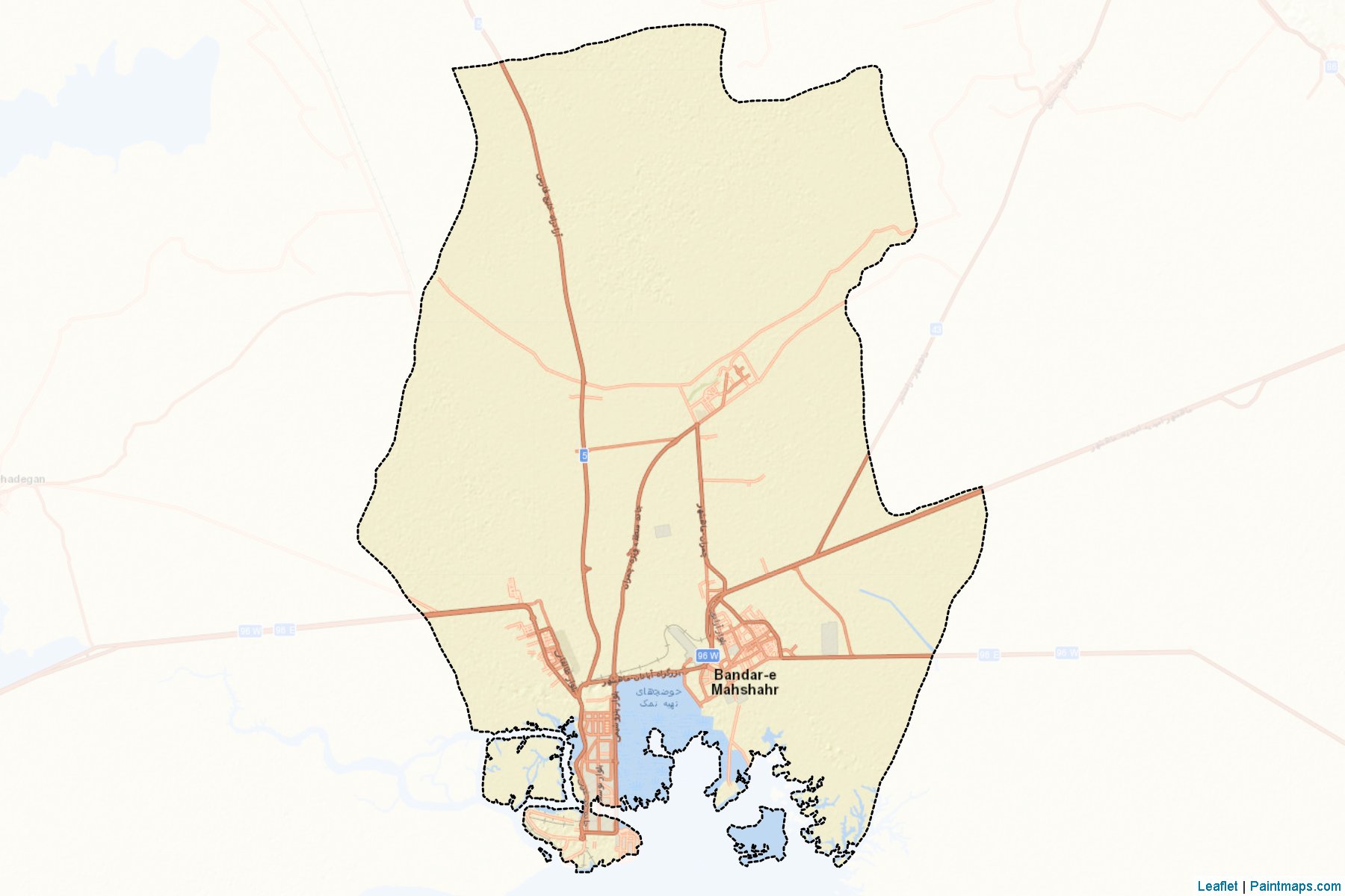 Bandar-e-Mahshahr (Khuzestan) Map Cropping Samples-2