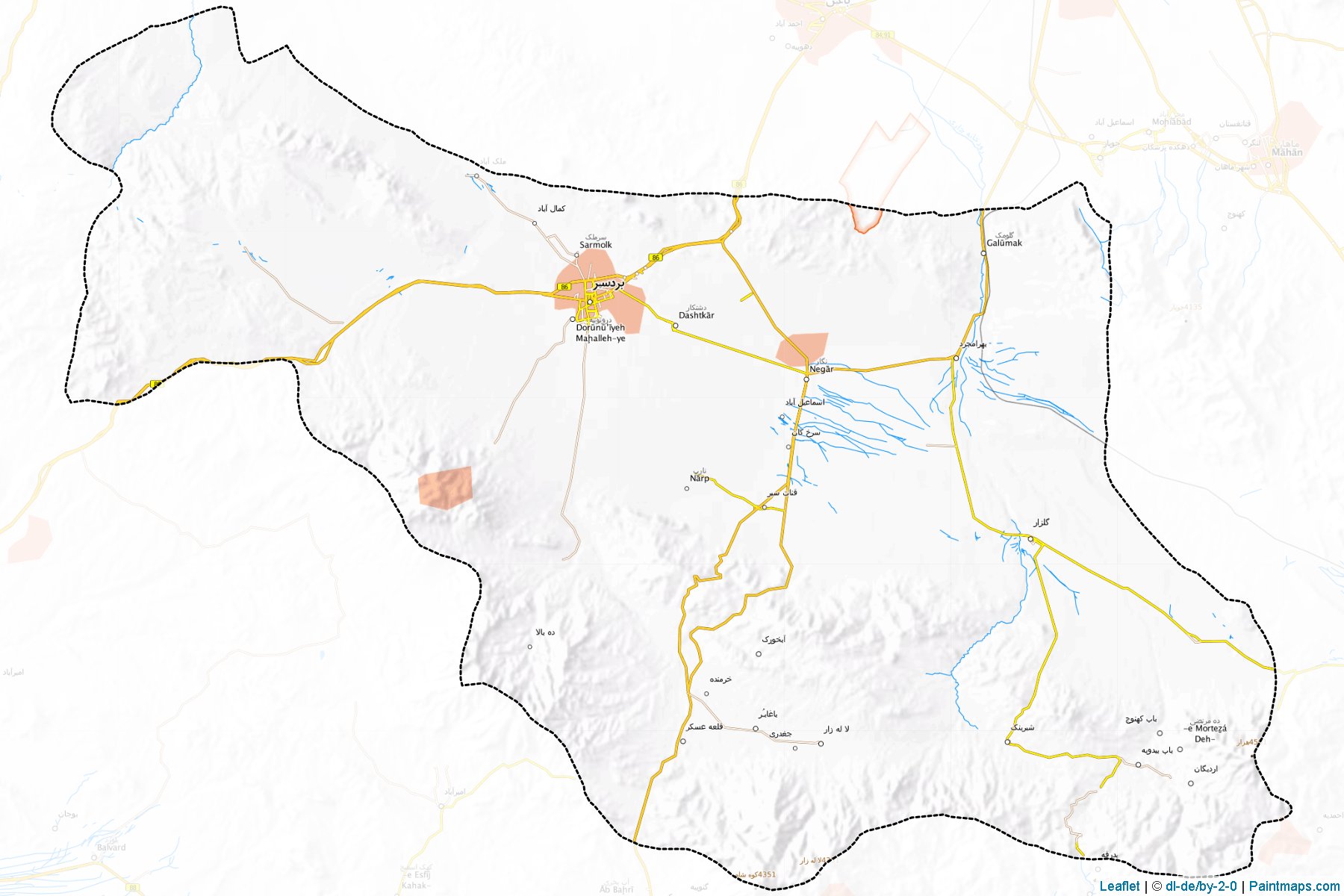 Berdsir (Kirman Eyaleti) Haritası Örnekleri-1