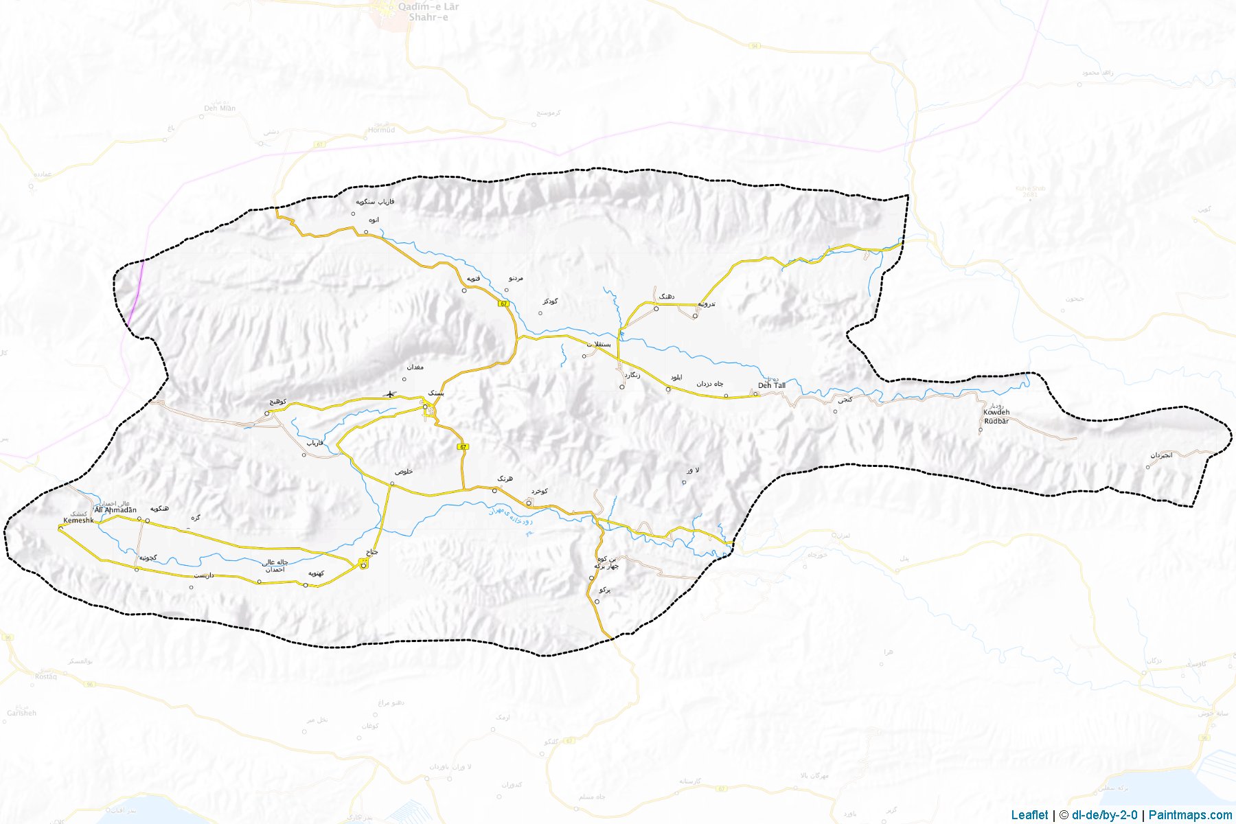 Muestras de recorte de mapas Bastak (Hormozgan)-1