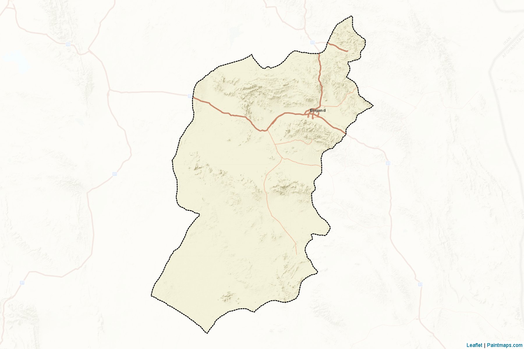 Birjand (South Khorasan) Map Cropping Samples-2