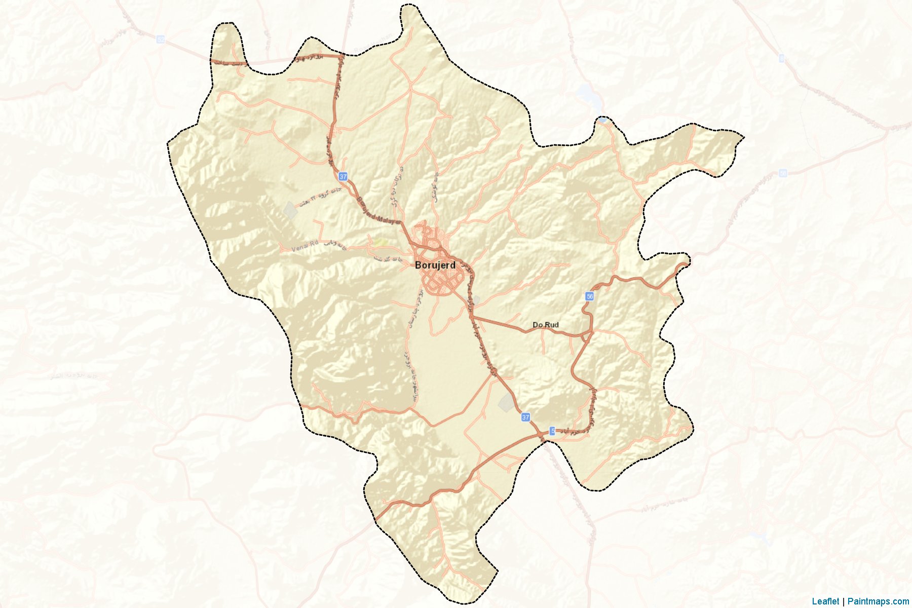 Borujerd (Lorestan) Map Cropping Samples-2